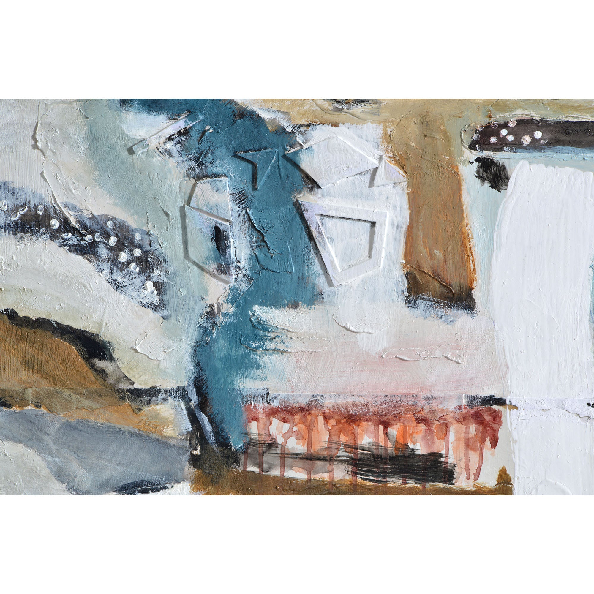 Madsen 50" Wide Canvas Art, Blue-Canvas Art-DECOROLALA