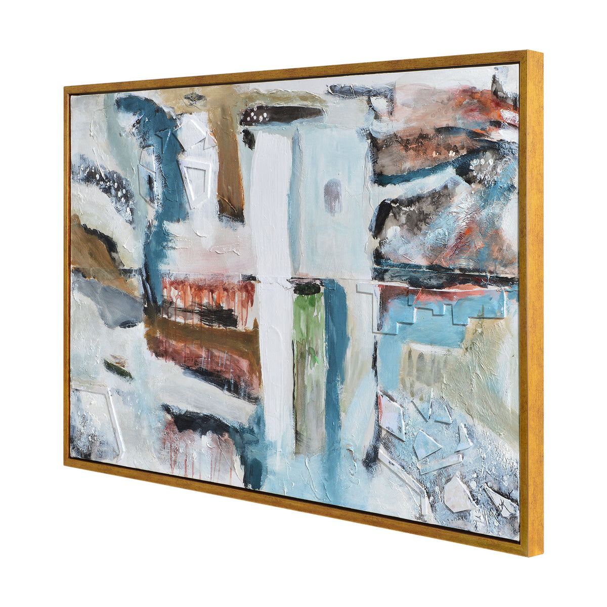 Madsen 50" Wide Canvas Art, Blue-Canvas Prints-DECOROLALA