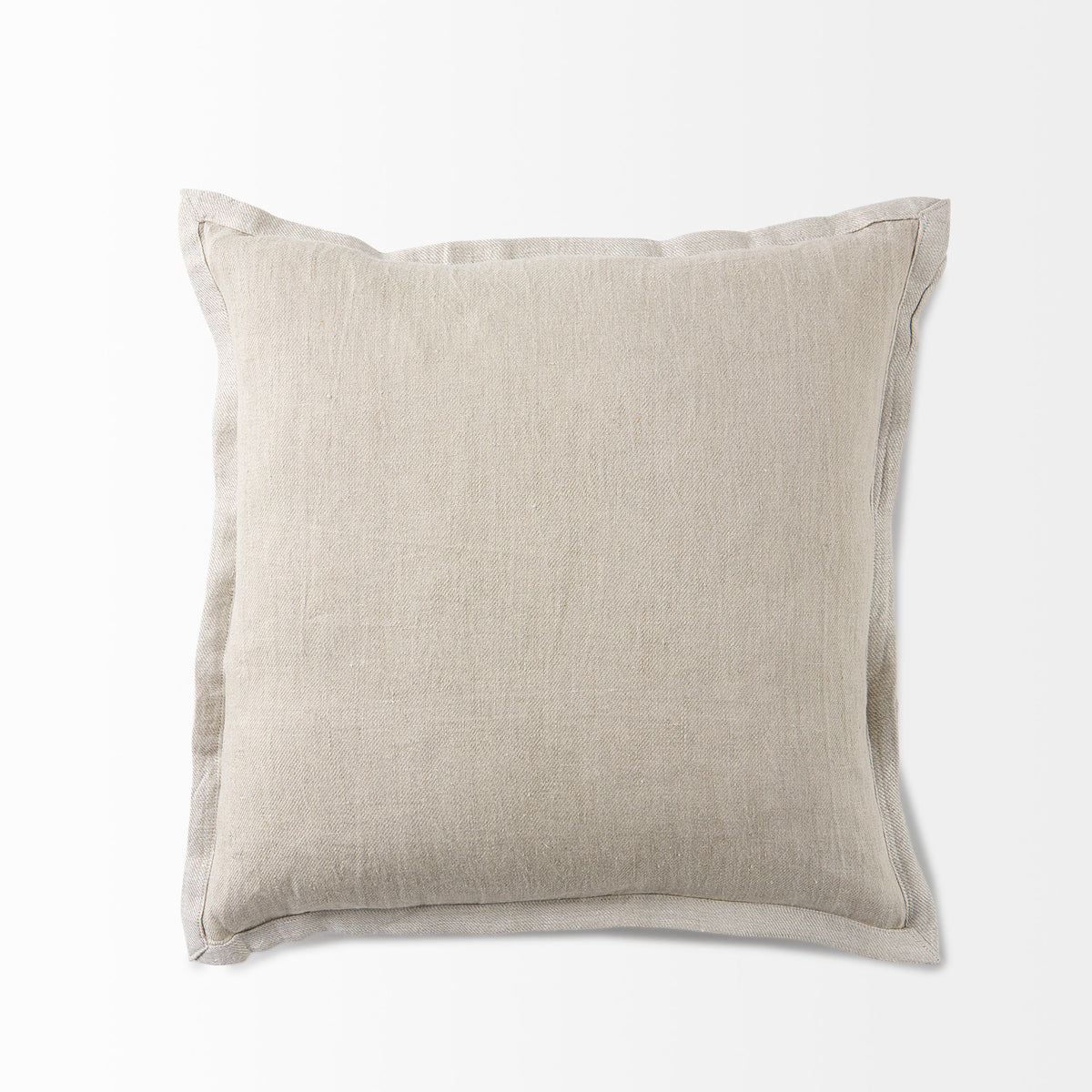 Mae Beige Fabric Pillow Cover (min order qty 2)-Decorative Pillows-DECOROLALA