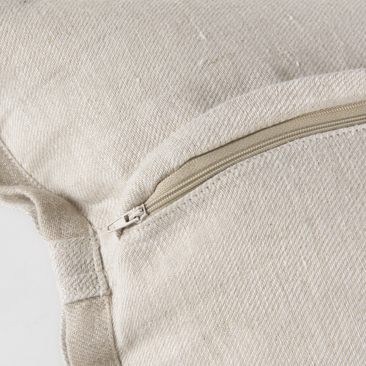 Mae Beige Fabric Pillow Cover (min order qty 2)-Decorative Pillows-DECOROLALA