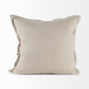 Mae Beige Fabric Pillow Cover (min order qty 2)-Decorative Pillows-DECOROLALA