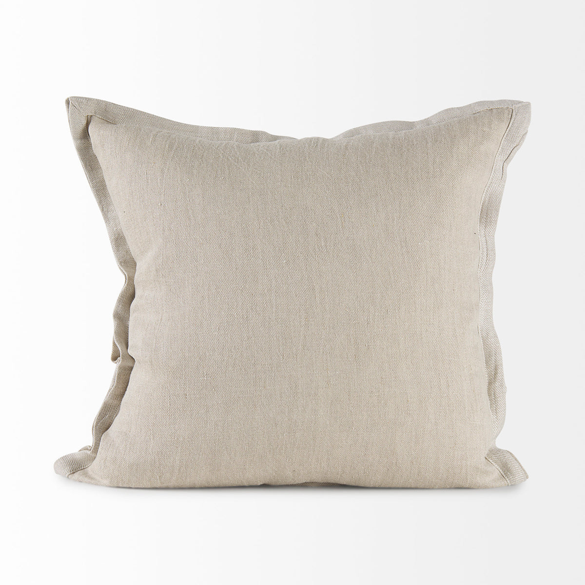 Mae Beige Fabric Pillow Cover (min order qty 2)-Decorative Pillows-DECOROLALA