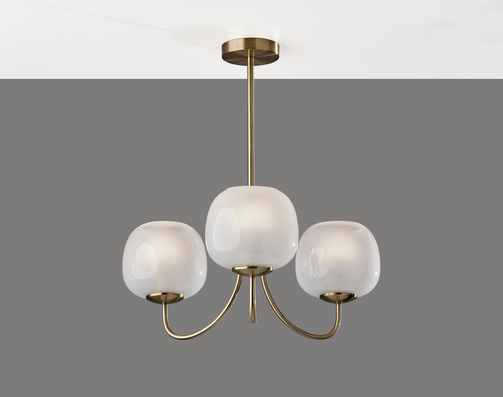 Magnolia 394-21 Chandelier Brass 3-Light-Lighting-DECOROLALA