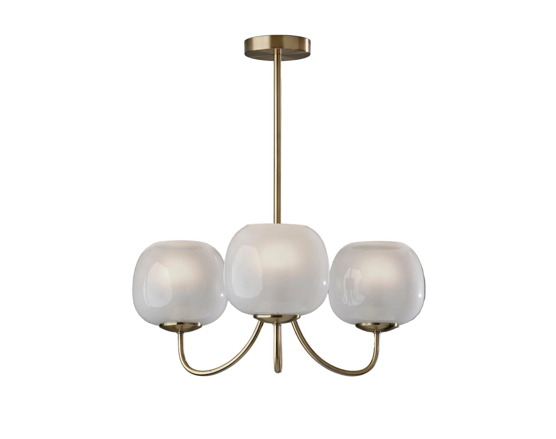 Magnolia 394-21 Chandelier Brass 3-Light-Lighting-DECOROLALA