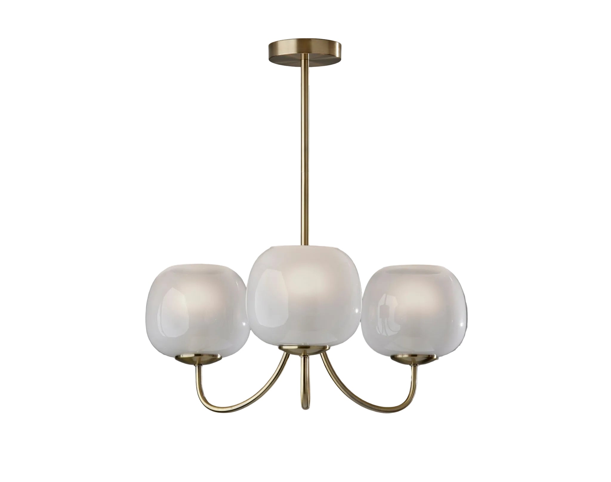 Magnolia 394-21 Chandelier Brass 3-Light-Lighting-DECOROLALA