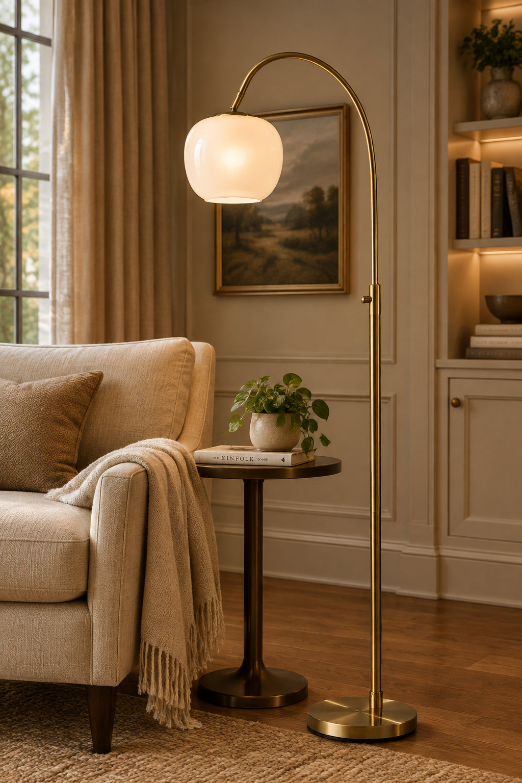 Magnolia Floor Lamp Model 3949-21 Brass-Lighting-DECOROLALA