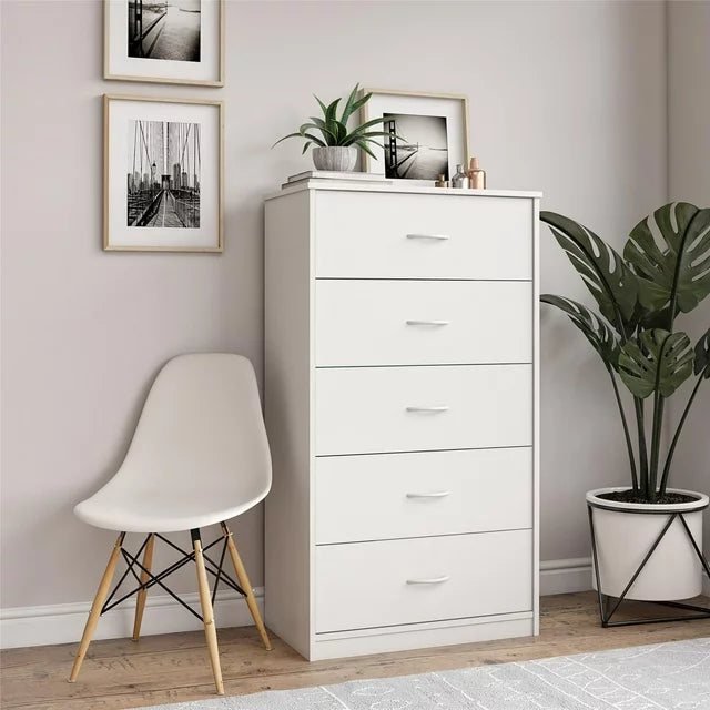 Classic Elegance: Five-Drawer Chest for Organized Living-1