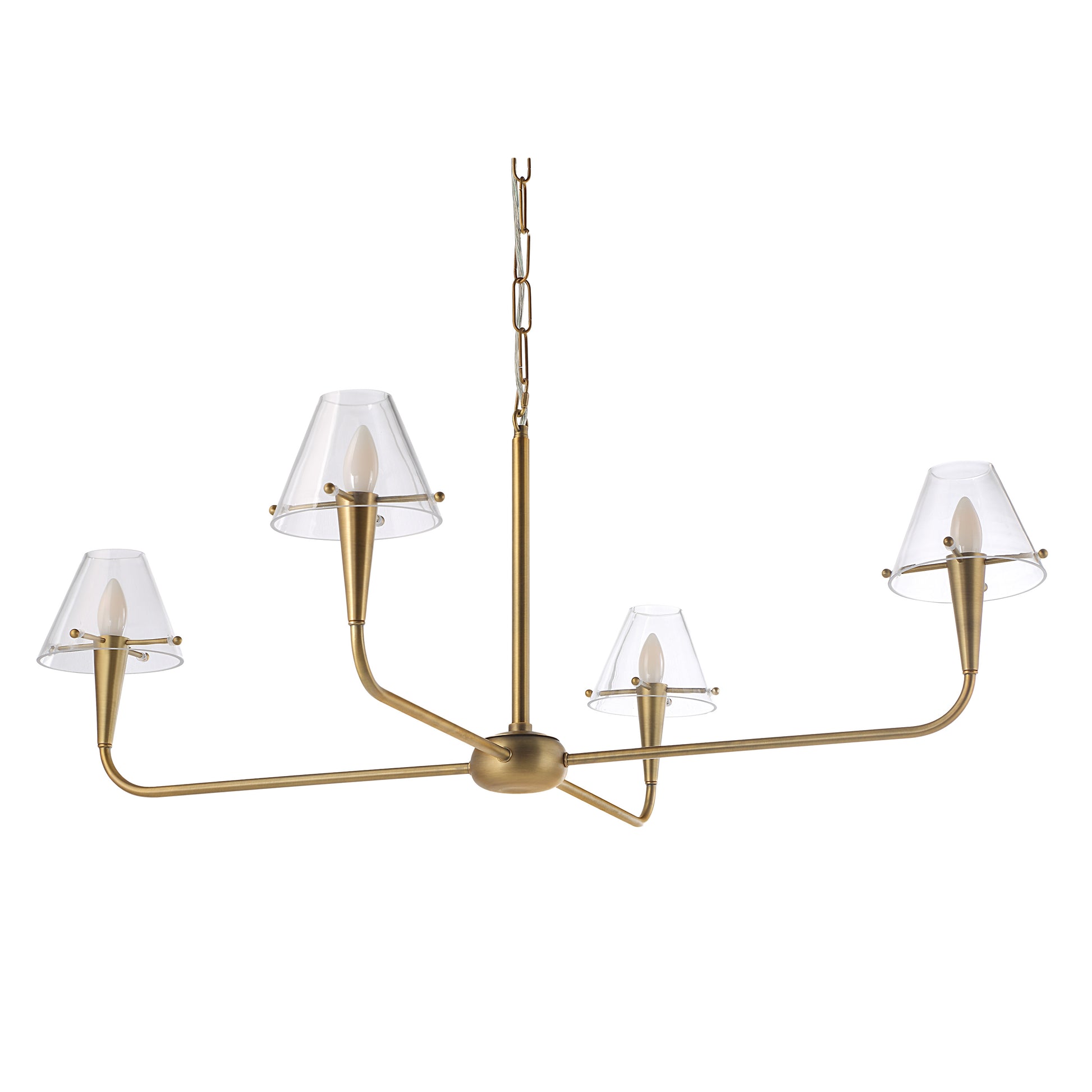 Maite 78" Brushed Brass Chandelier Ceiling Fixture-Ceiling Fixture-DECOROLALA