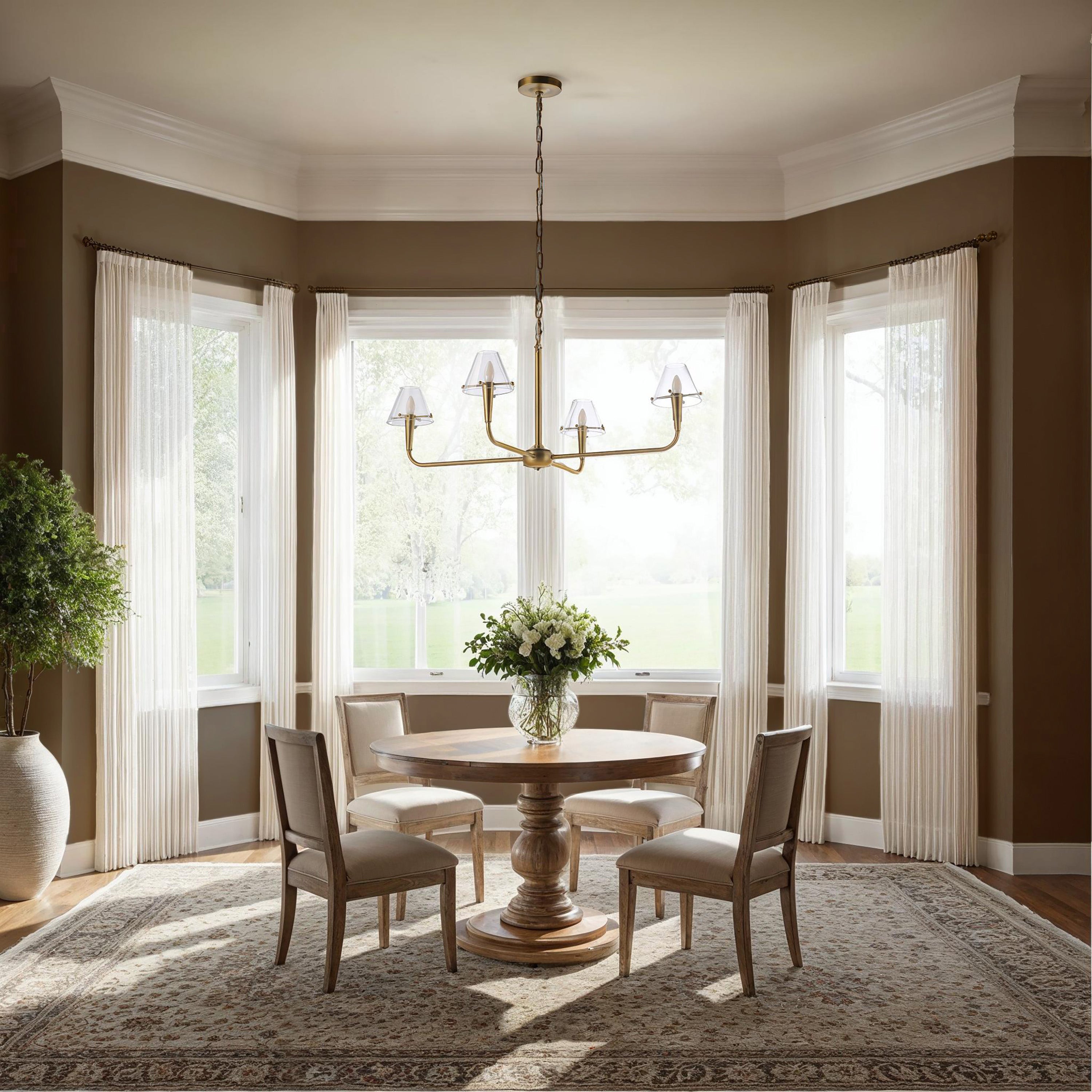Maite 78" Brushed Brass Chandelier Ceiling Fixture-Ceiling Fixture-DECOROLALA
