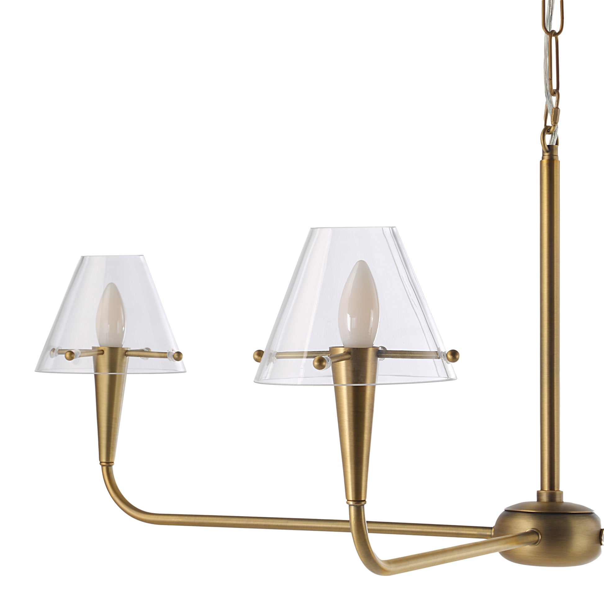 Maite 78" Brushed Brass Chandelier Ceiling Fixture-Ceiling Fixture-DECOROLALA