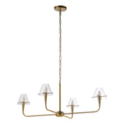 Maite 78" Brushed Brass Chandelier Ceiling Fixture-Ceiling Fixture-DECOROLALA