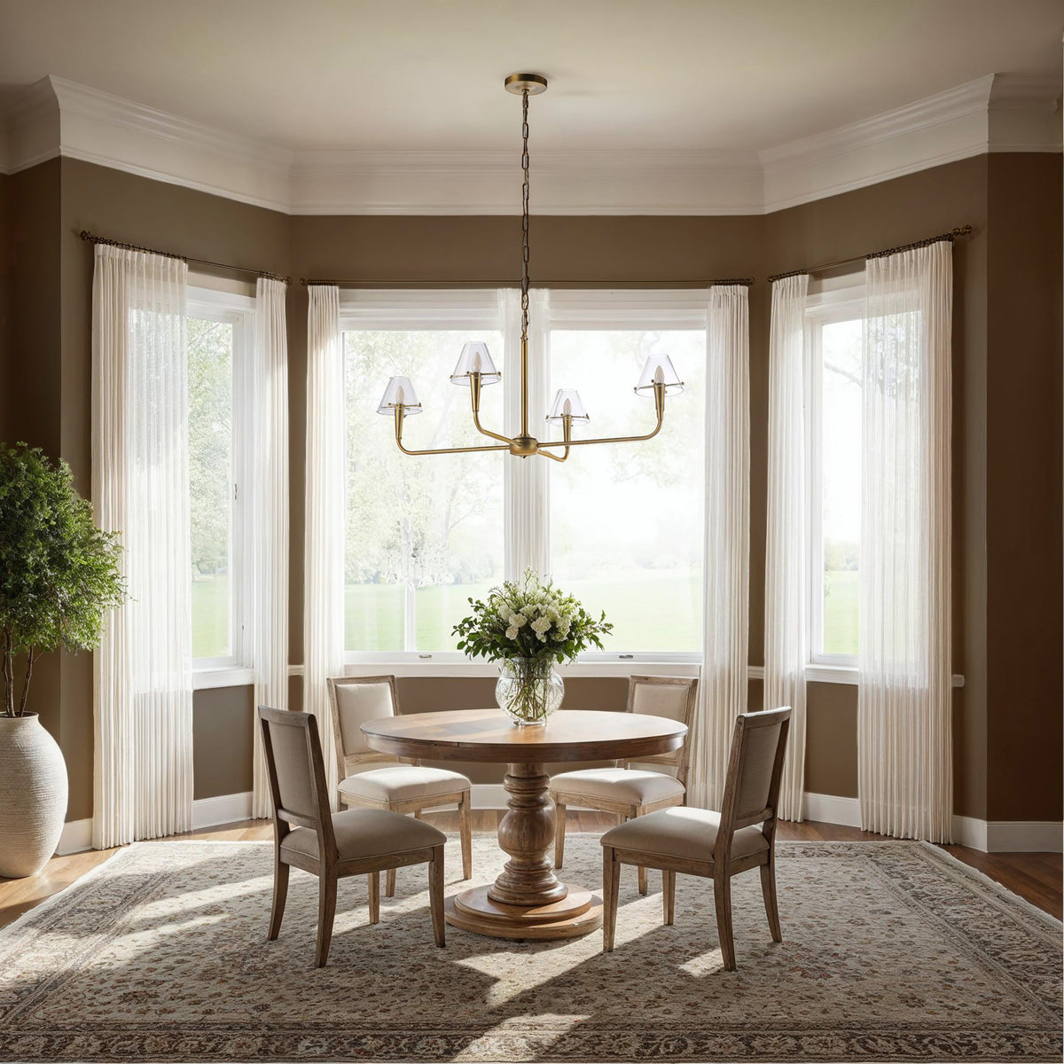 Maite 78" Brushed Brass Chandelier Ceiling Fixture-Ceiling Fixture-DECOROLALA