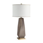 Mallorca 32" Table Lamp, Smokey Grey & Brass-Table Lamp-DECOROLALA