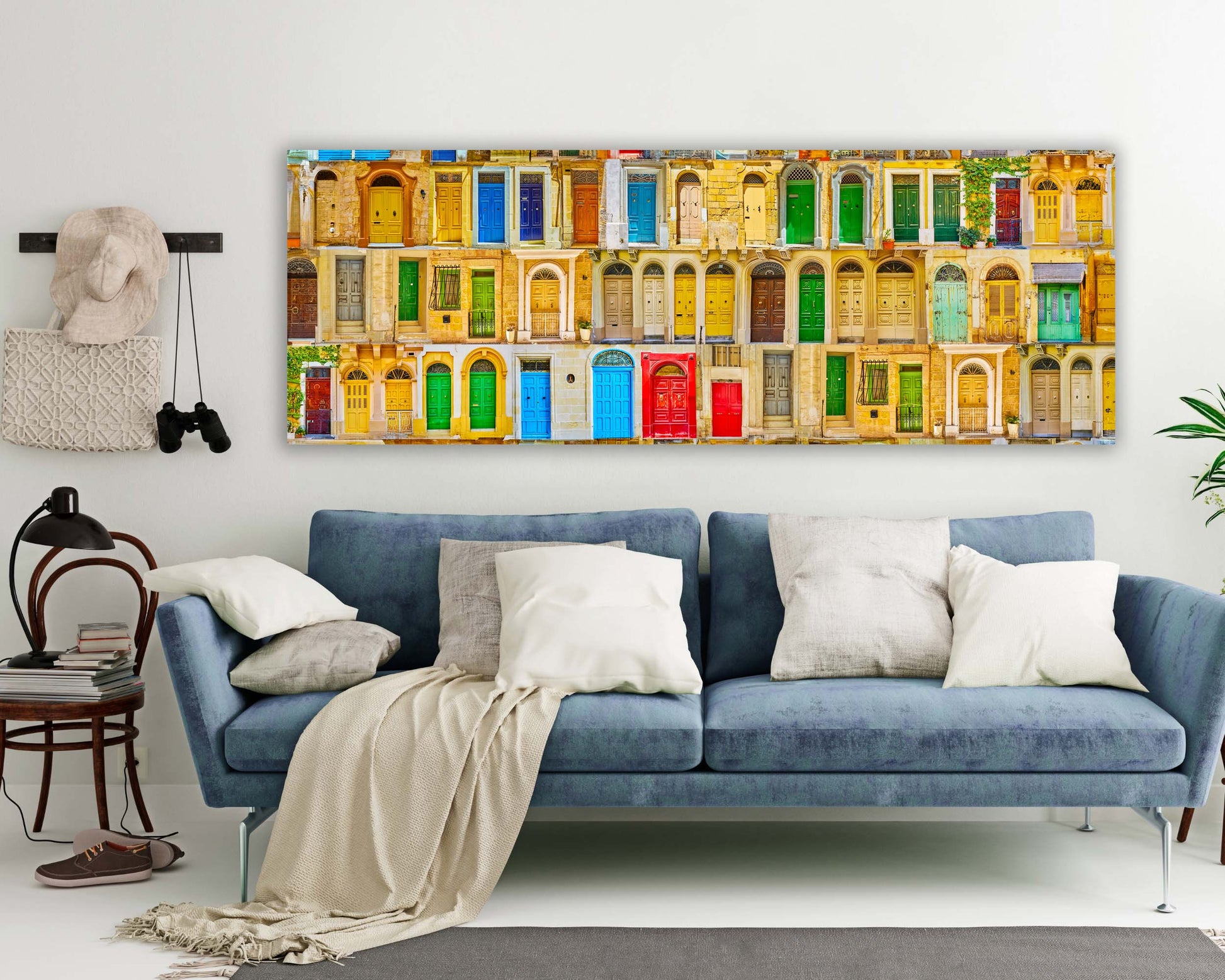 Maltese Doors Canvas 72x24 Gold Finish Wall Art-Wall Art-DECOROLALA