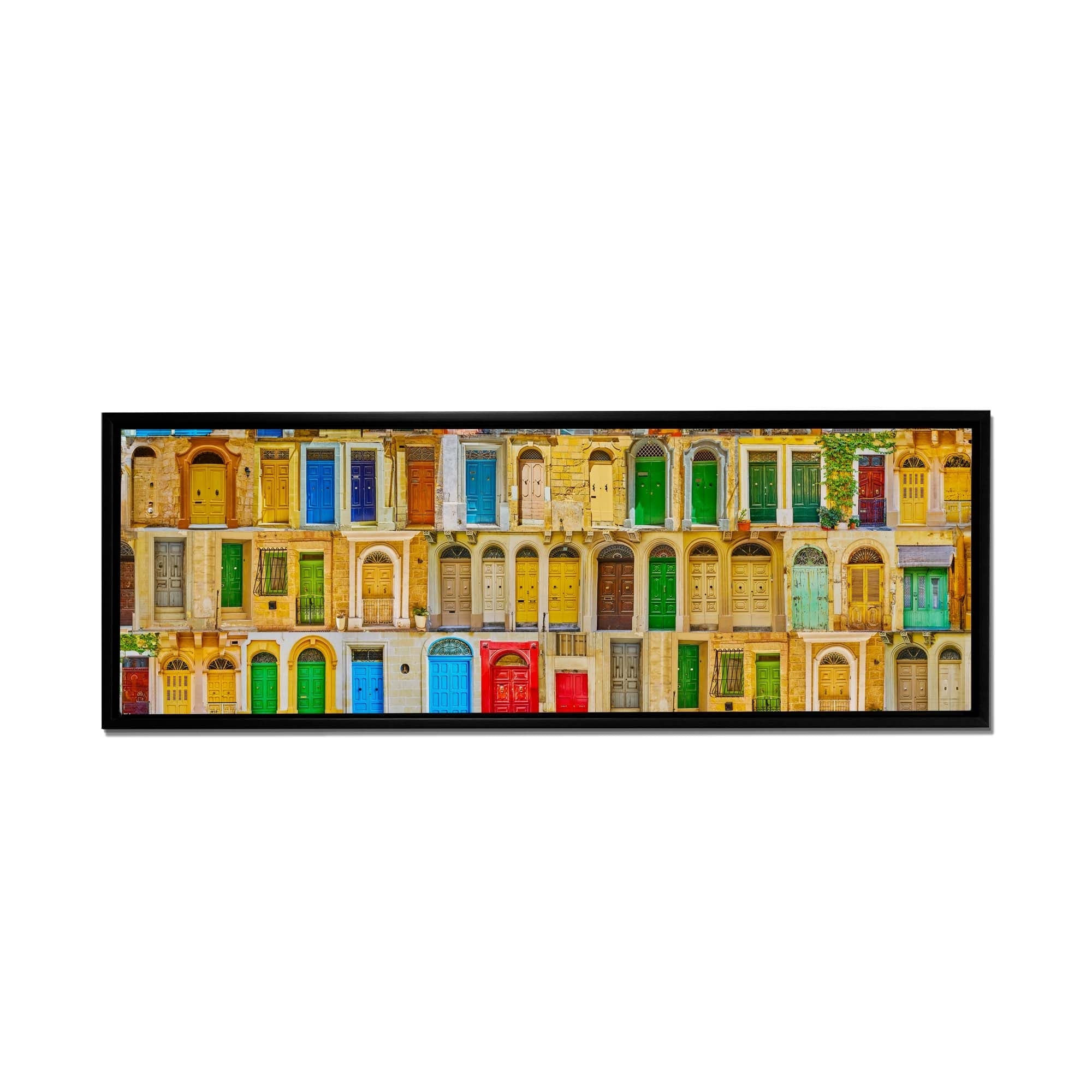 Maltese Doors Canvas 72x24 Gold Finish Wall Art-Wall Art-DECOROLALA