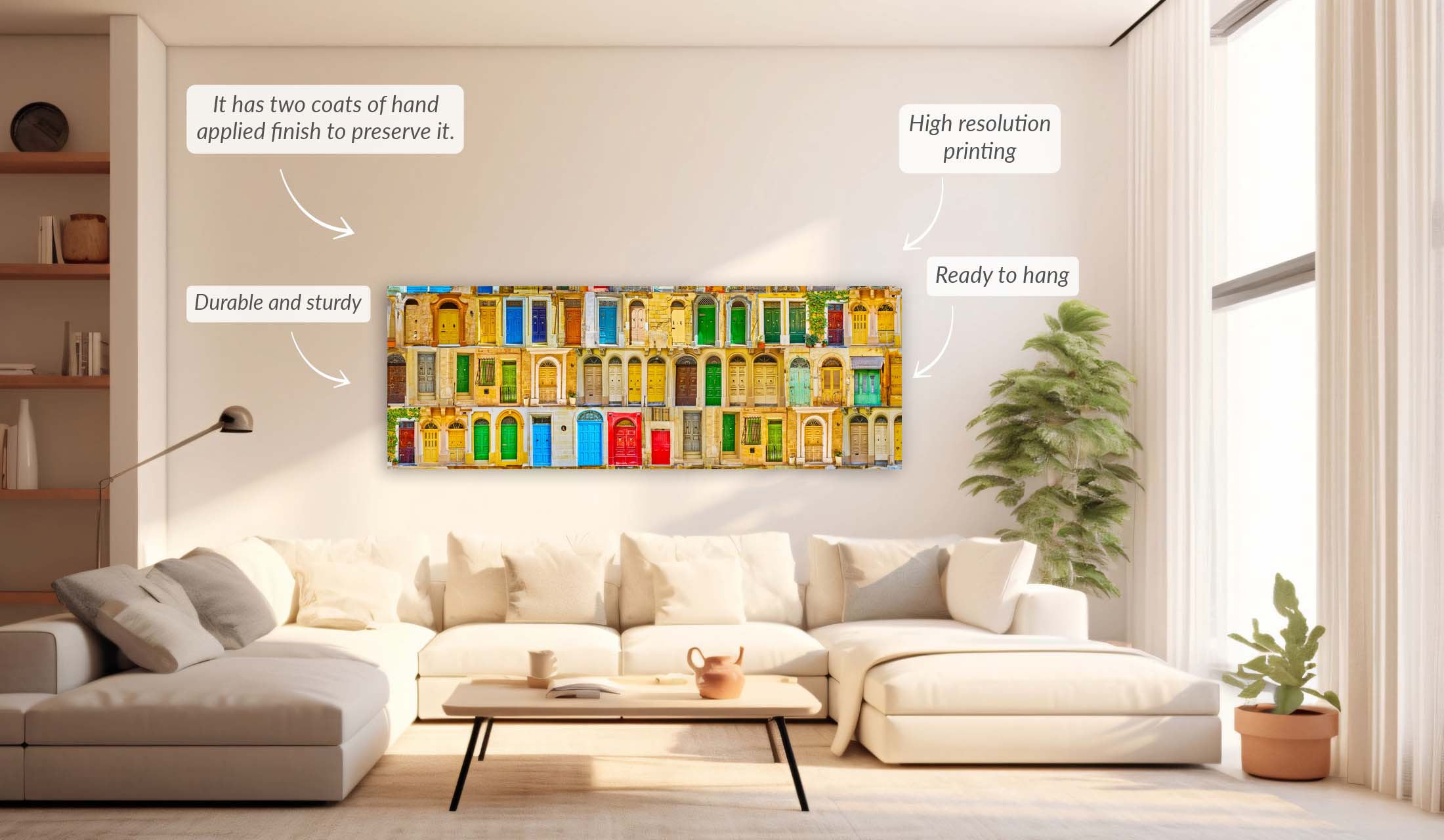 Maltese Doors Canvas - Abstract minimalism art- Large Wall Decor-Wall Art-DECOROLALA