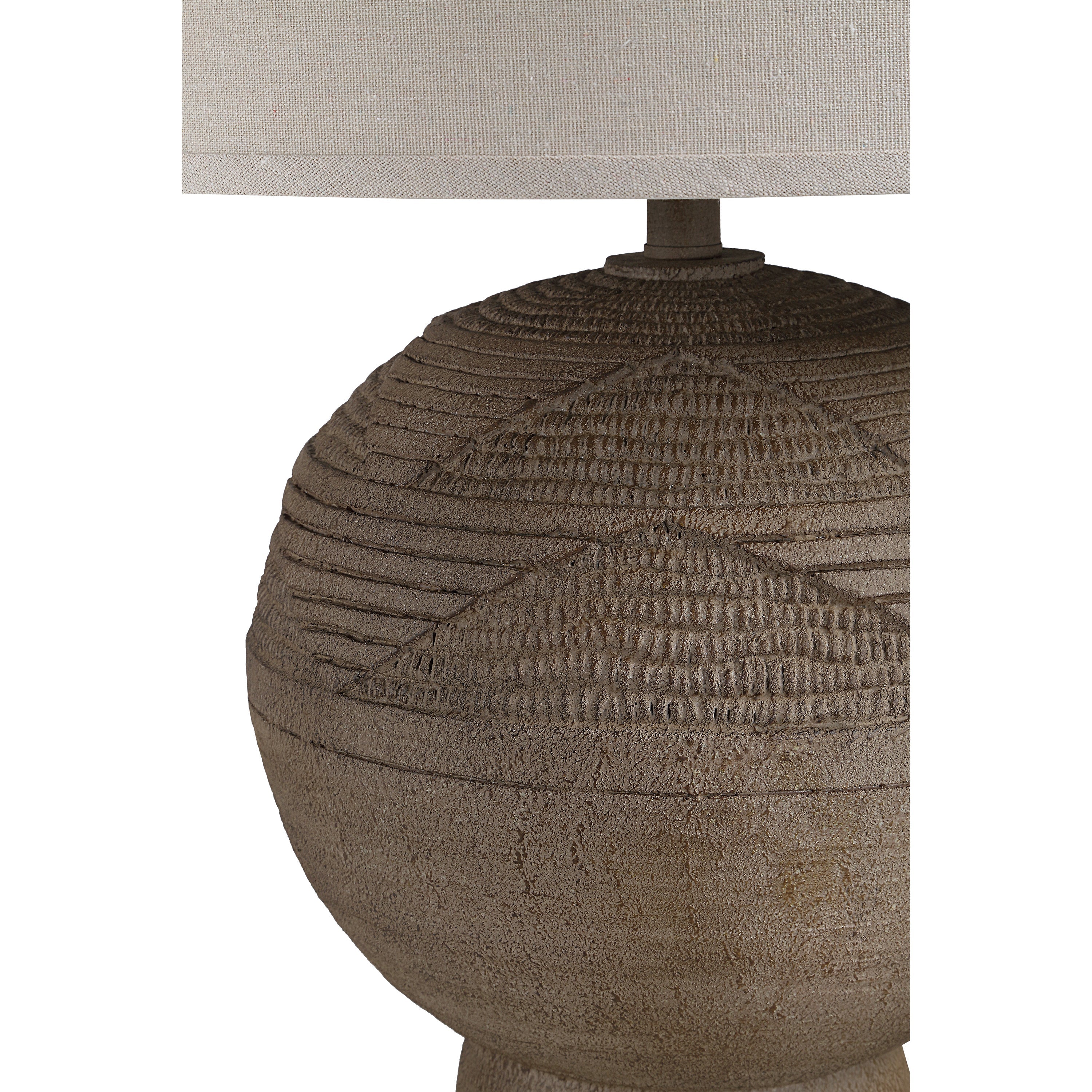 Malya 25.5" Table Lamp with Textured Brown Finish-Table Lamp-DECOROLALA