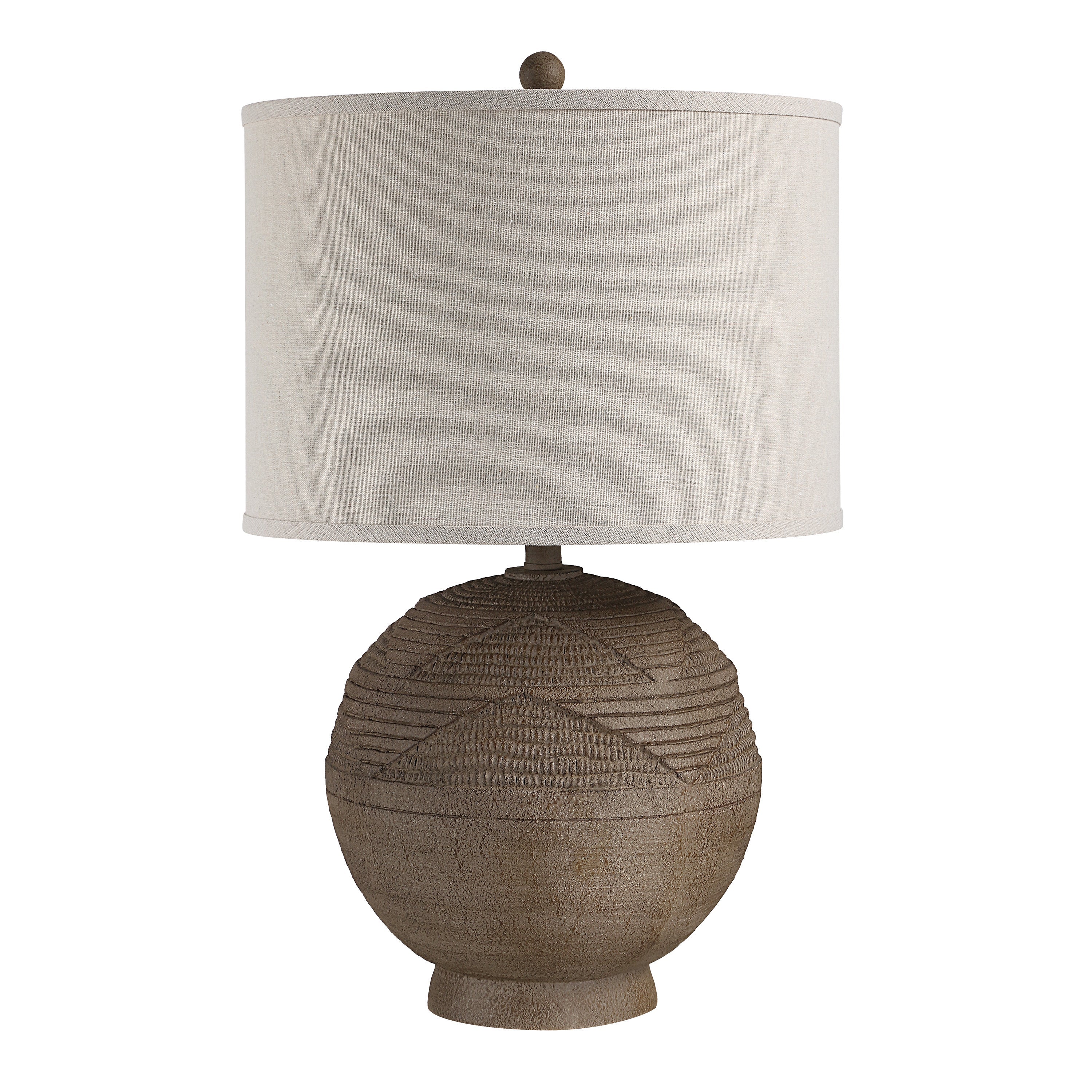 Malya 25.5" Table Lamp with Textured Brown Finish-Table Lamp-DECOROLALA