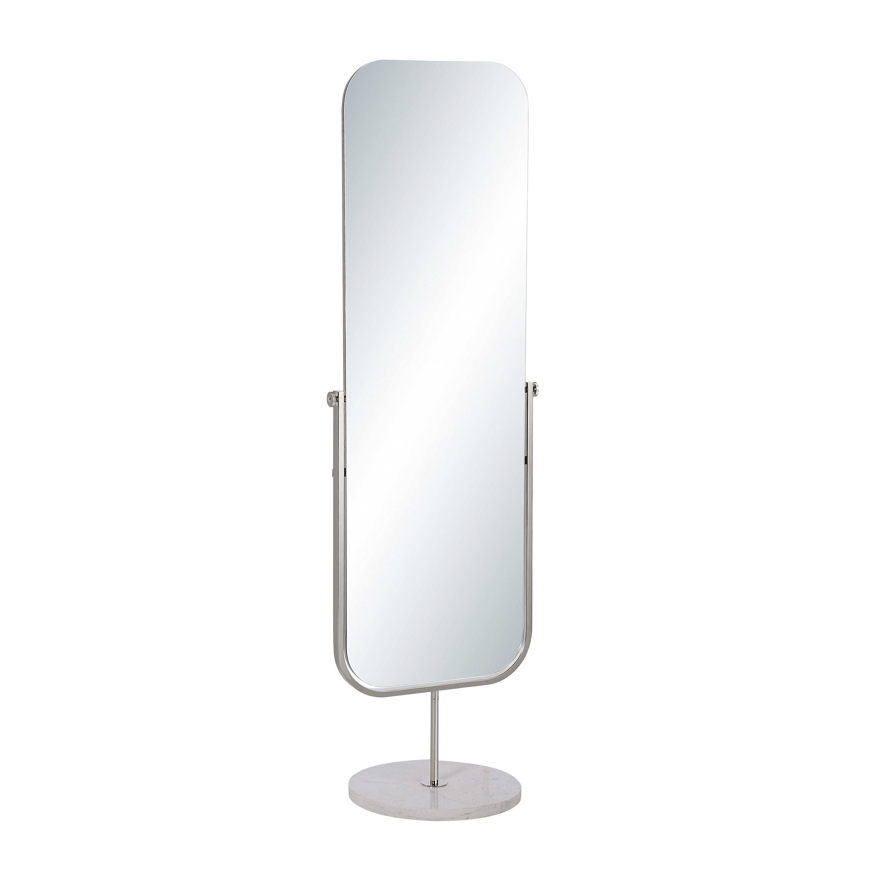 Mandra 66" H x 21" W Wall Mirror, Silver-Stand Alone-DECOROLALA