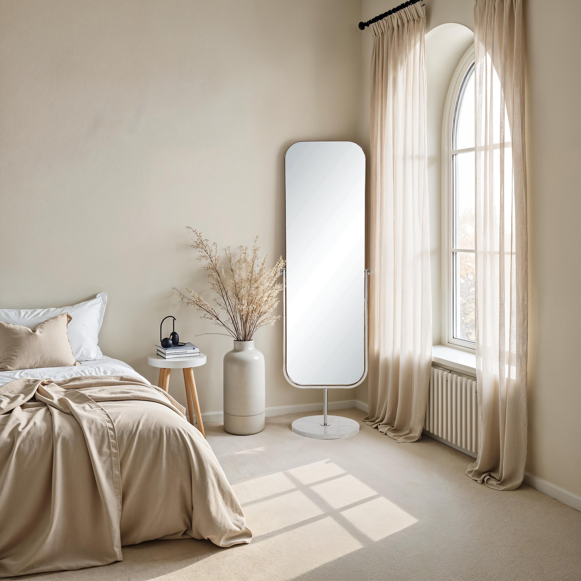 Mandra 66" H x 21" W Wall Mirror, Silver-Stand Alone-DECOROLALA