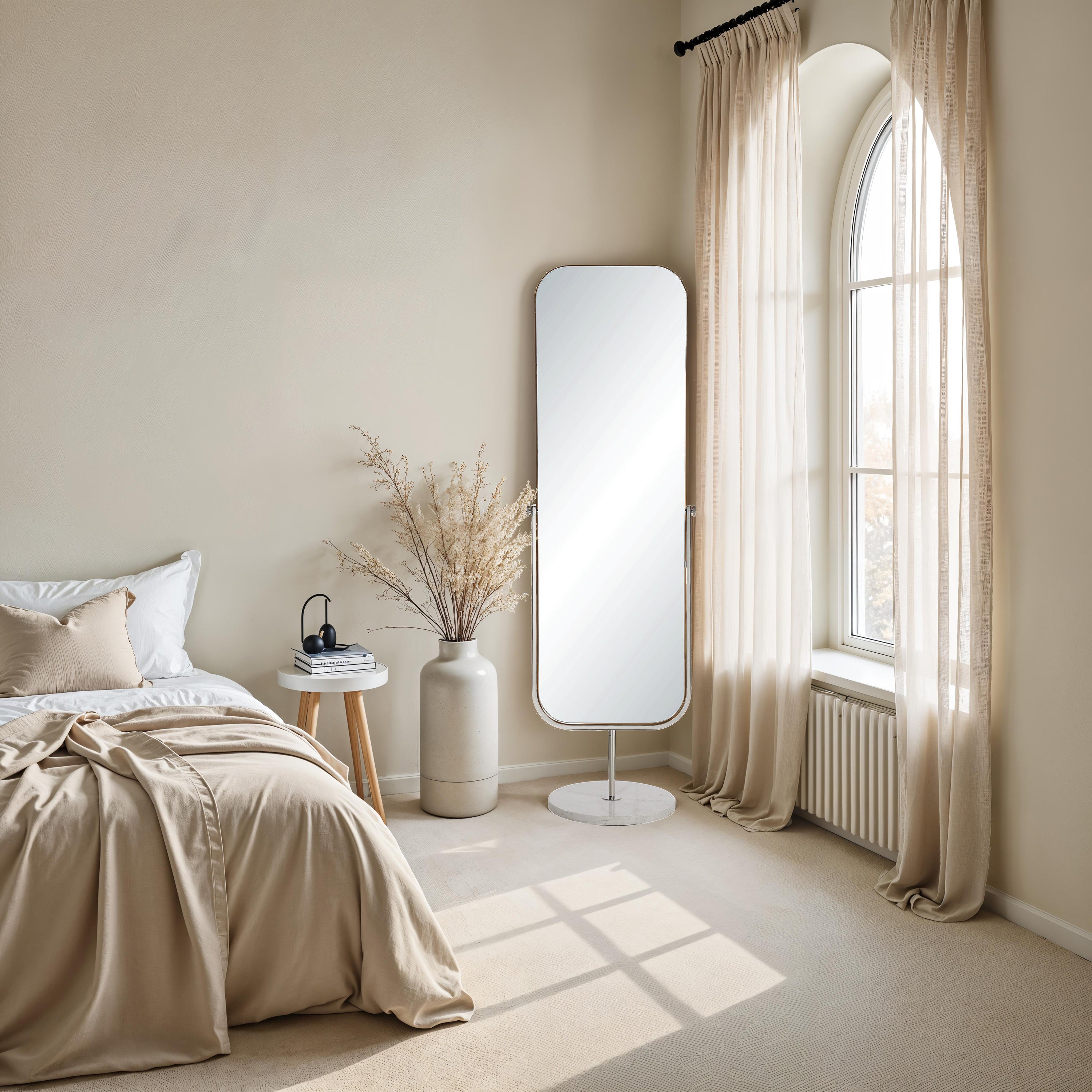 Mandra 66" H x 21" W Wall Mirror, Silver-Stand Alone-DECOROLALA