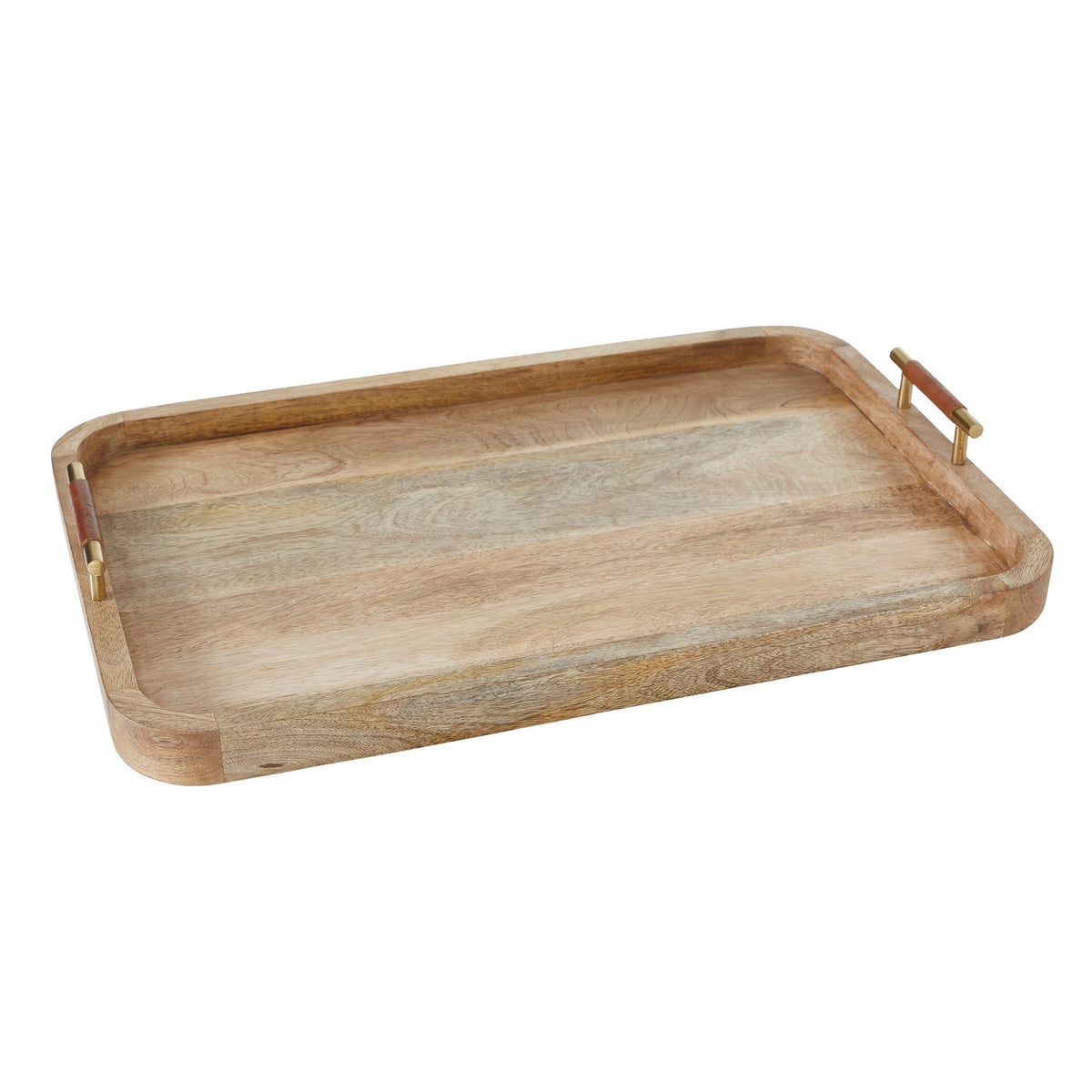 Mango Indoor Mango Wood Tray, Natural-Decorative Trays-DECOROLALA