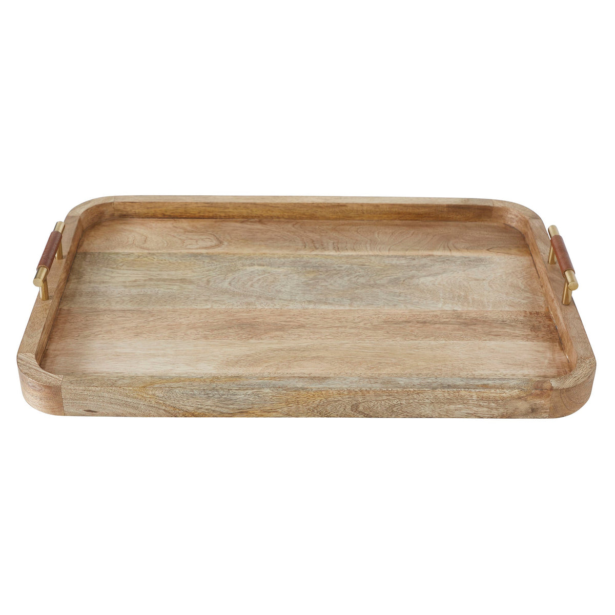 Mango Indoor Mango Wood Tray, Natural-Decorative Trays-DECOROLALA