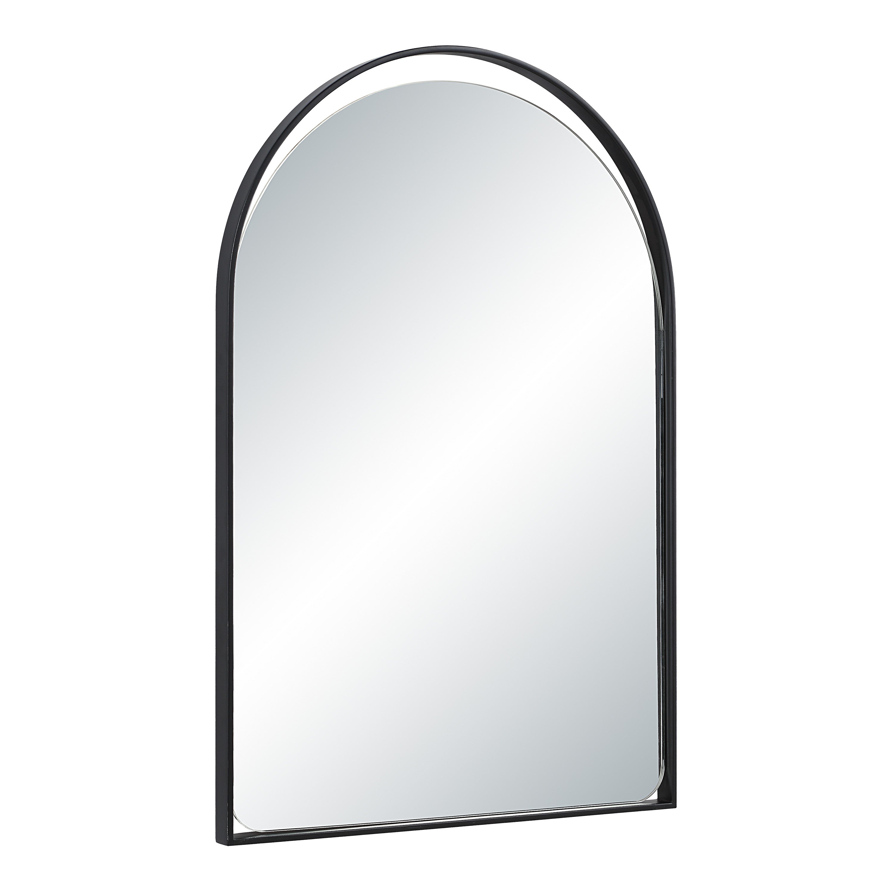 Maniola 30" H x 20" W Wall Mirror, Black-Mirror-DECOROLALA