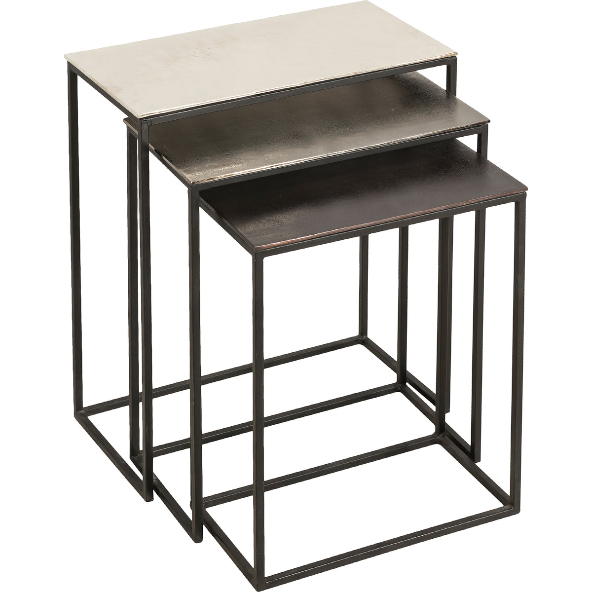 Manisa Indoor Aluminum Table, Black-Tables-DECOROLALA