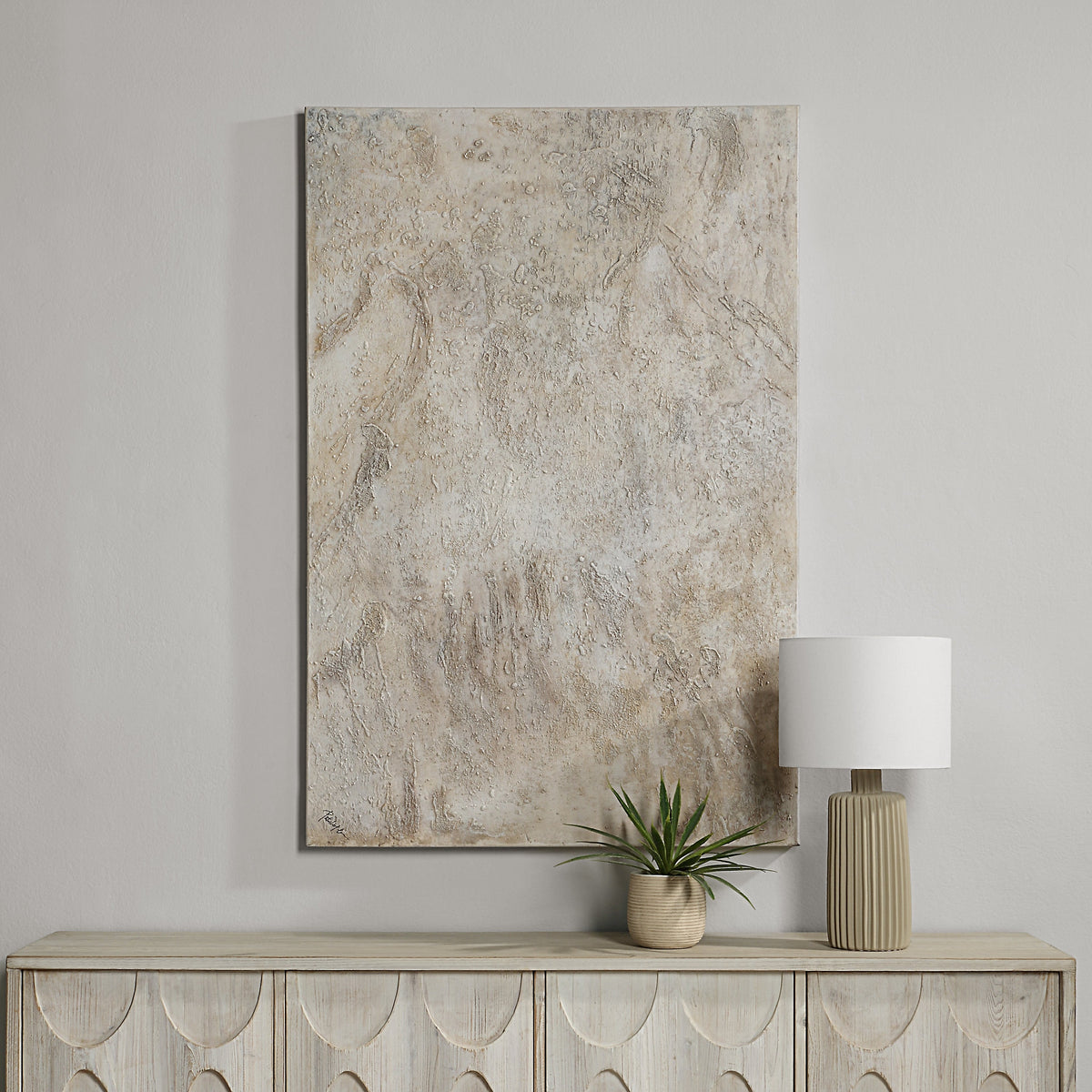 Mann 60" Wide Canvas Art, Beige-Canvas Prints-DECOROLALA