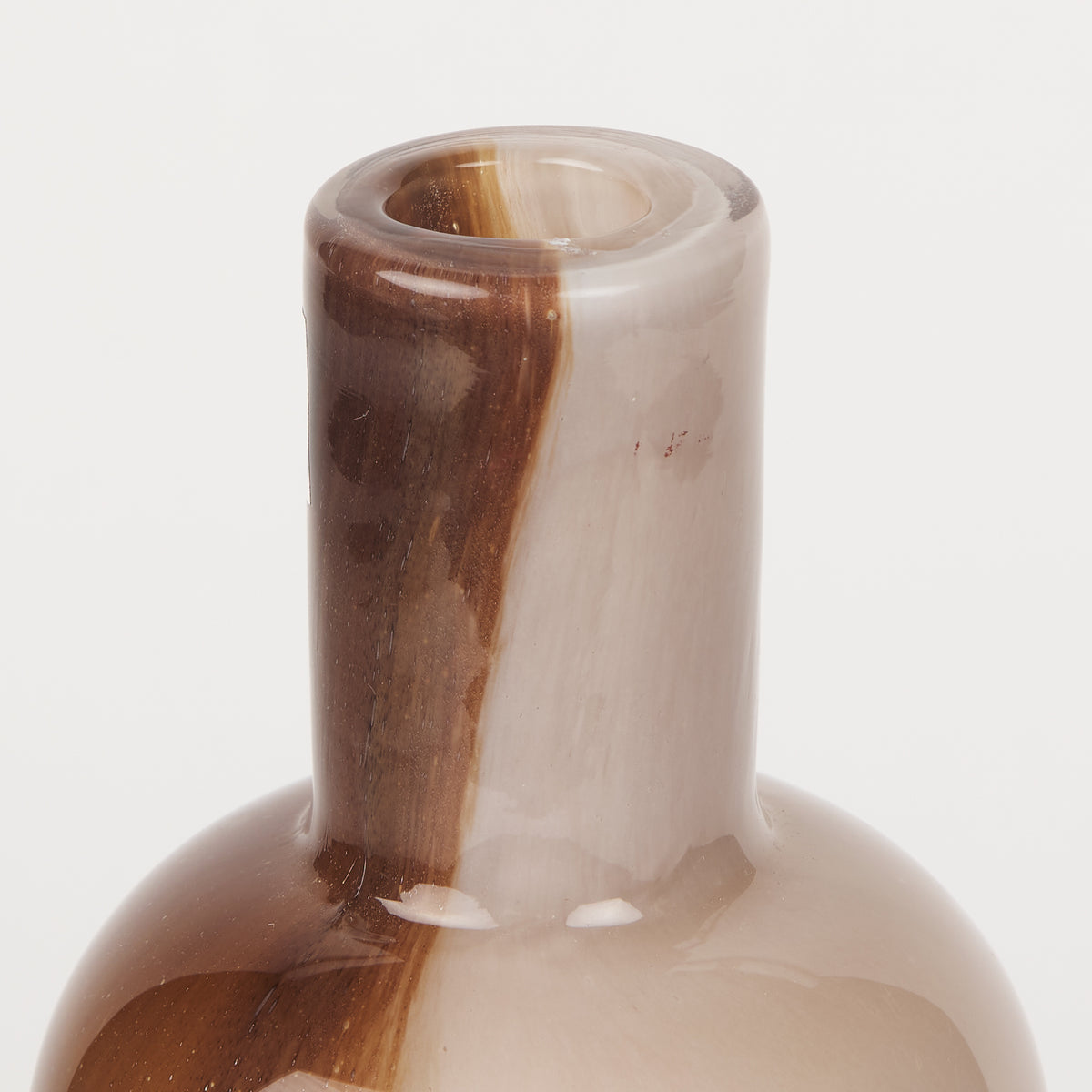 Marans Short Amber Multi-Color Glass Vase-Vase-DECOROLALA