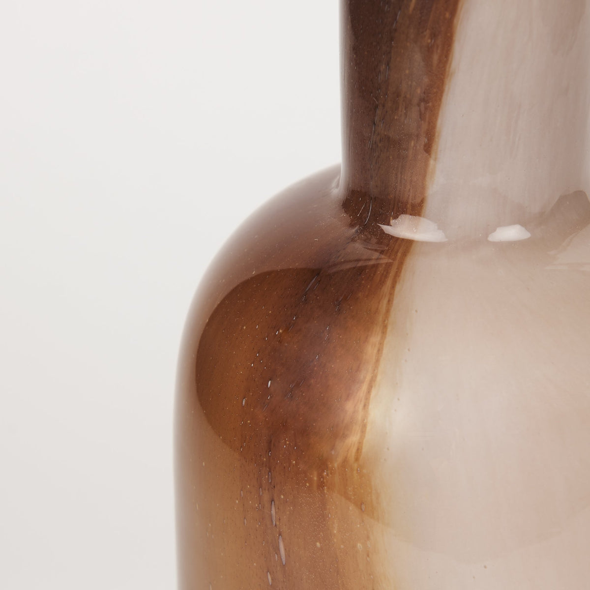 Marans Short Amber Multi-Color Glass Vase-Vase-DECOROLALA