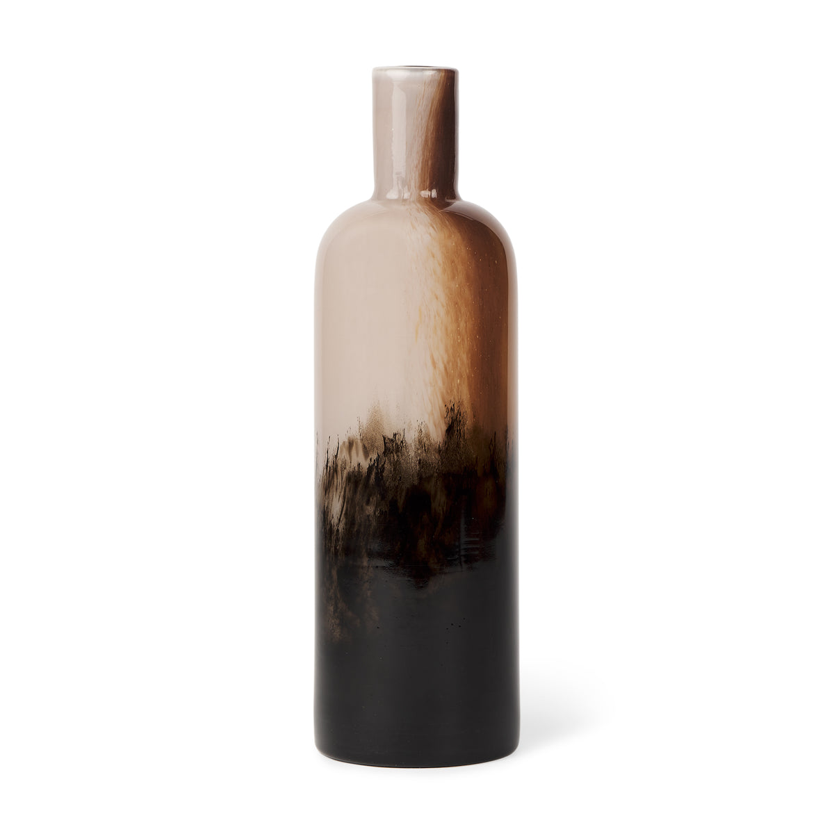 Marans Short Amber Multi-Color Glass Vase-Vase-DECOROLALA