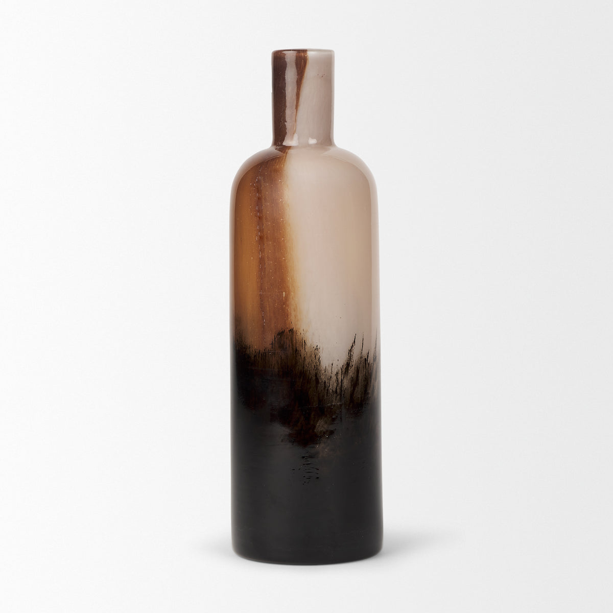 Marans Short Amber Multi-Color Glass Vase-Vase-DECOROLALA