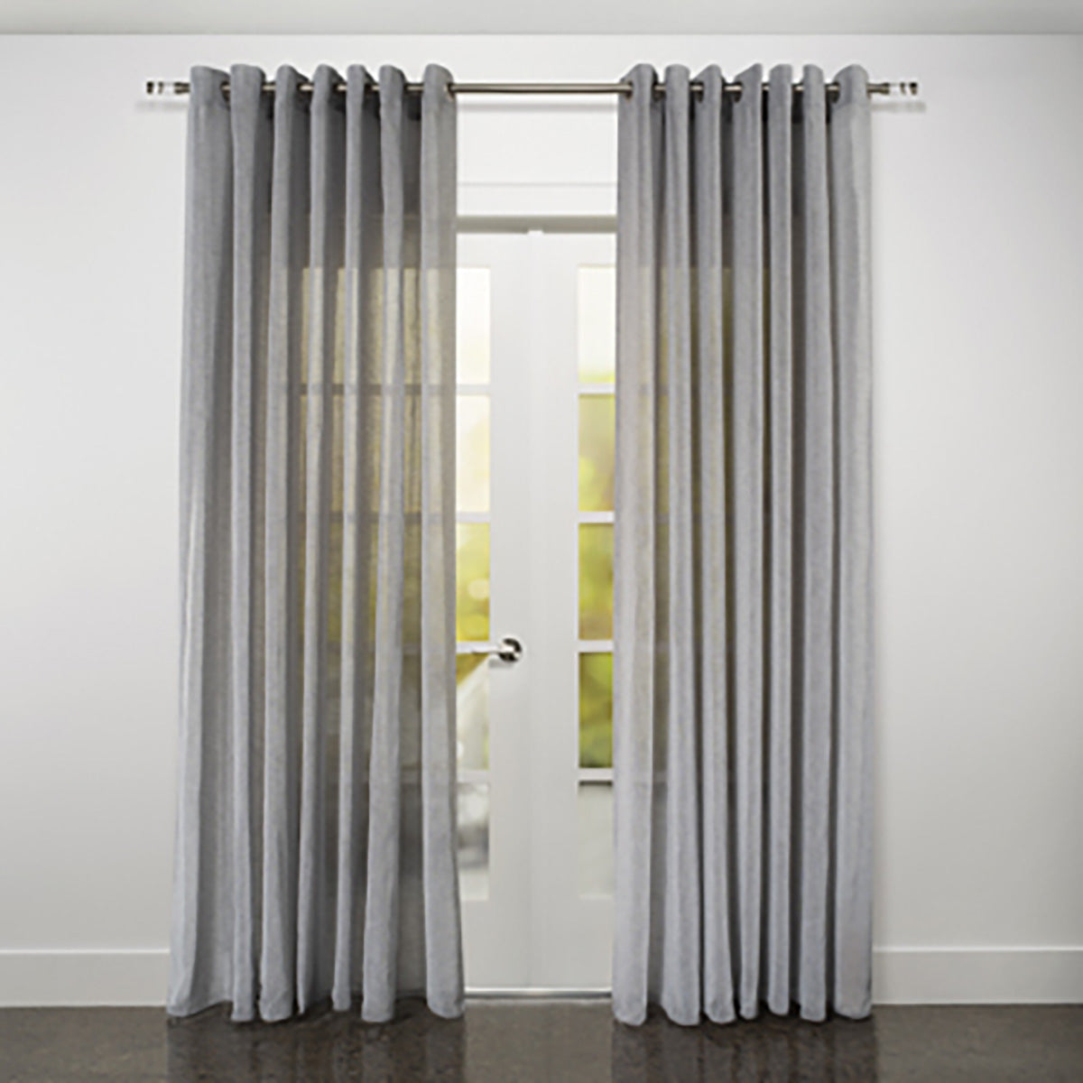 Marbella Textured Linen Look Sheer Grommet Curtain 108" x 95"-Curtains-DECOROLALA