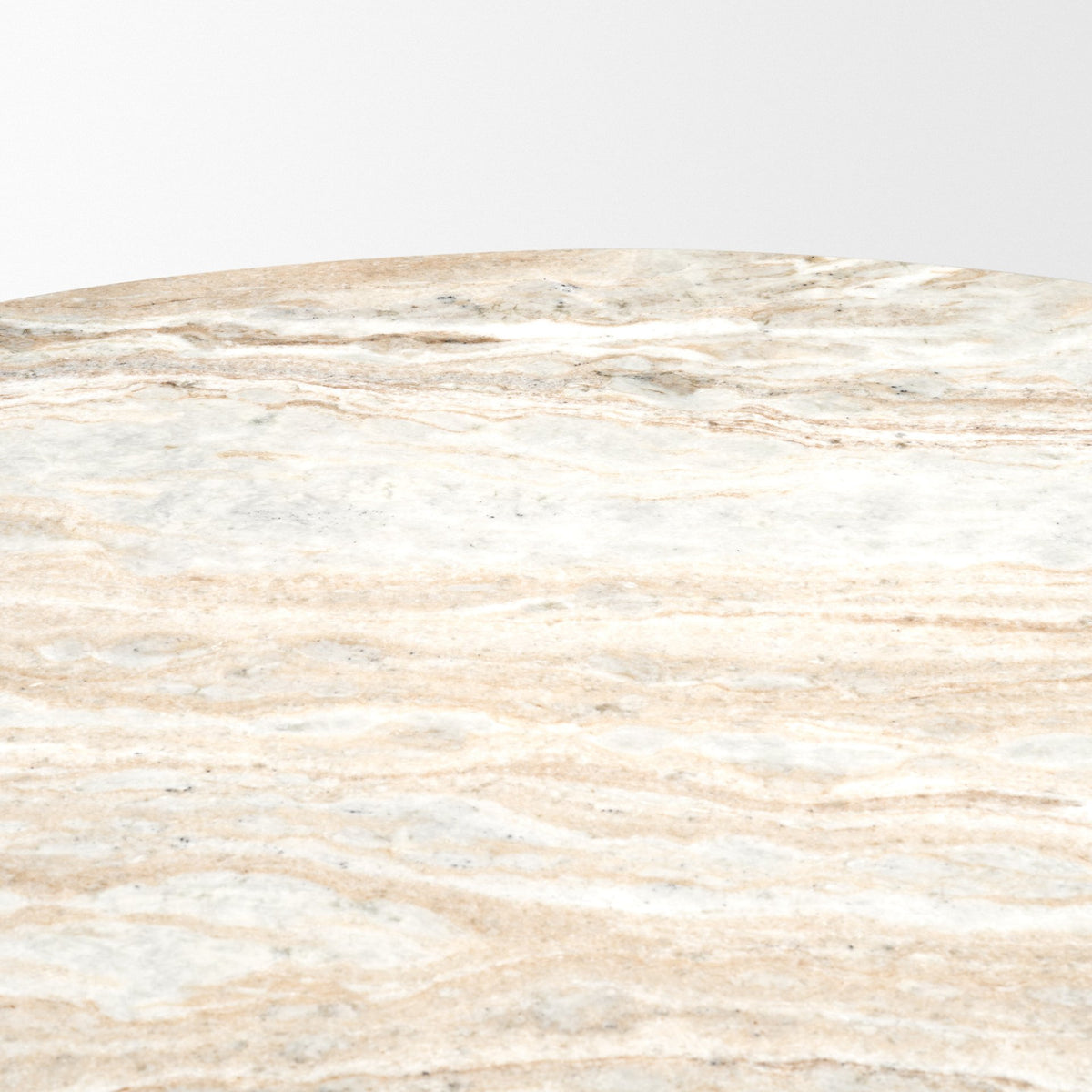 Marbrello 60" Round Dining Table | Pink Marble & Espresso Brown Wood | Seats 6-Dining Tables-DECOROLALA