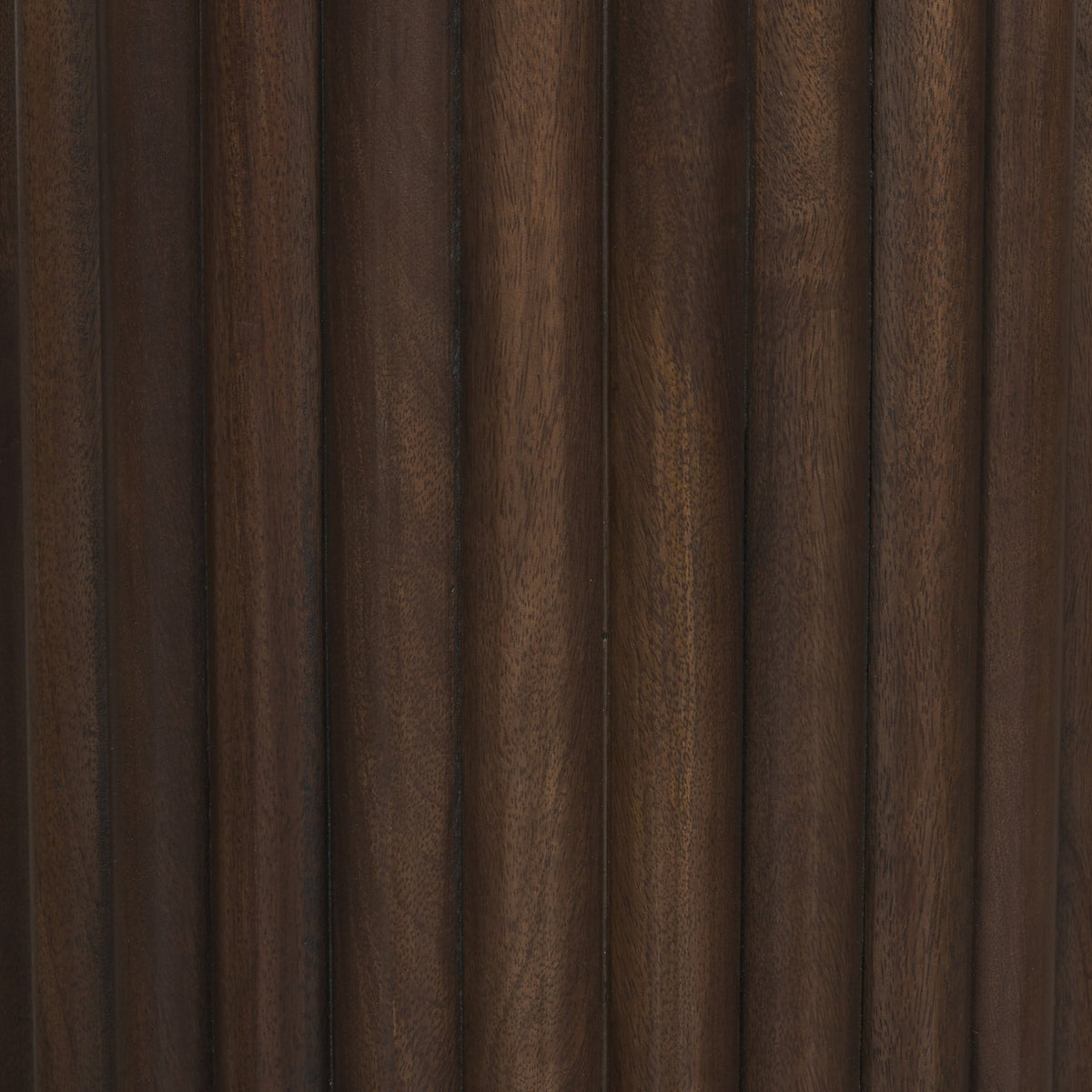 Marbrello Pink Marble Top Espresso Brown Fluted Wood Round Side Table-End and Side Tables-DECOROLALA
