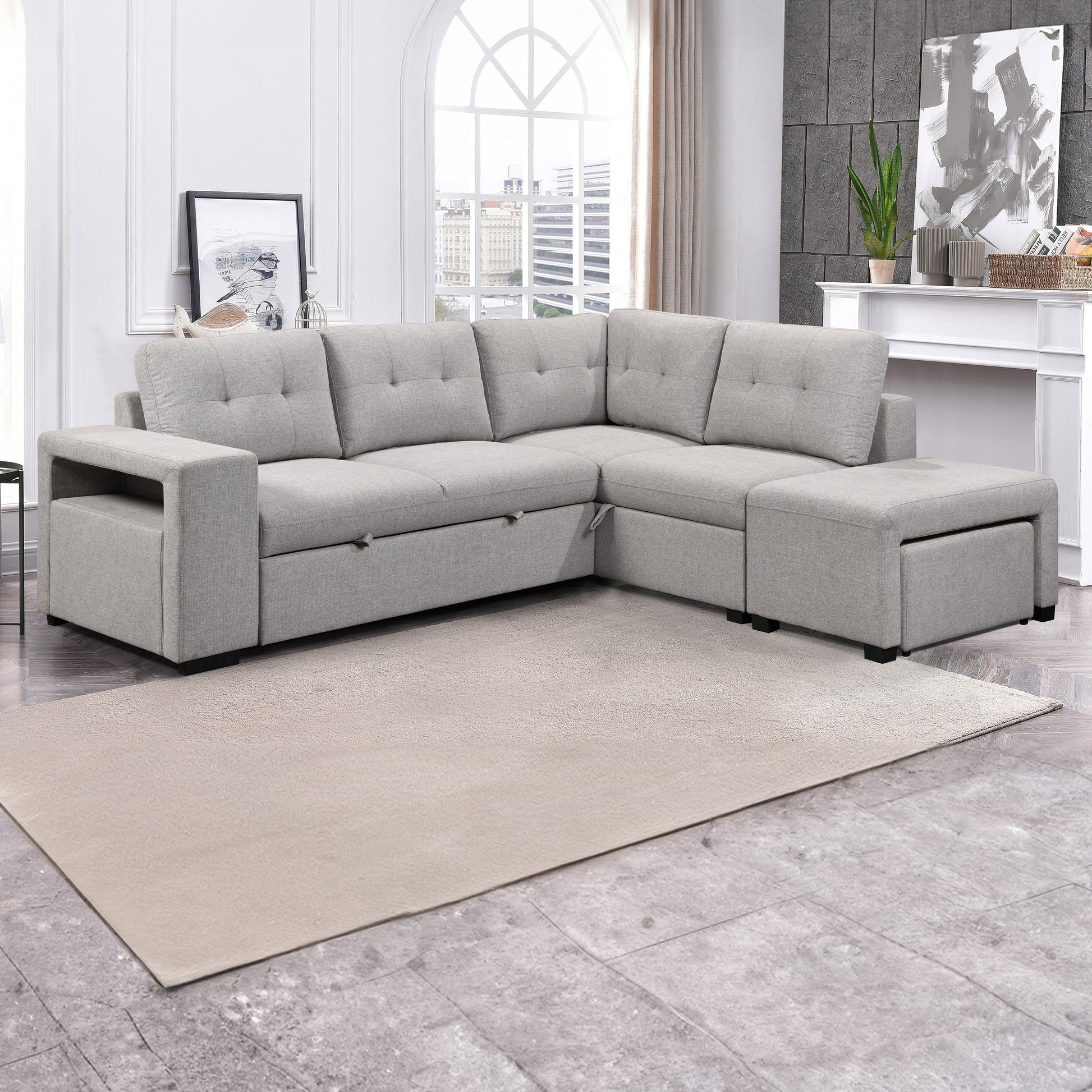 Marcella 97 in. Sleeper Sectional-Furniture > Sofas-DECOROLALA