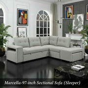 Marcella 97 in. Sleeper Sectional-DECOROLALA