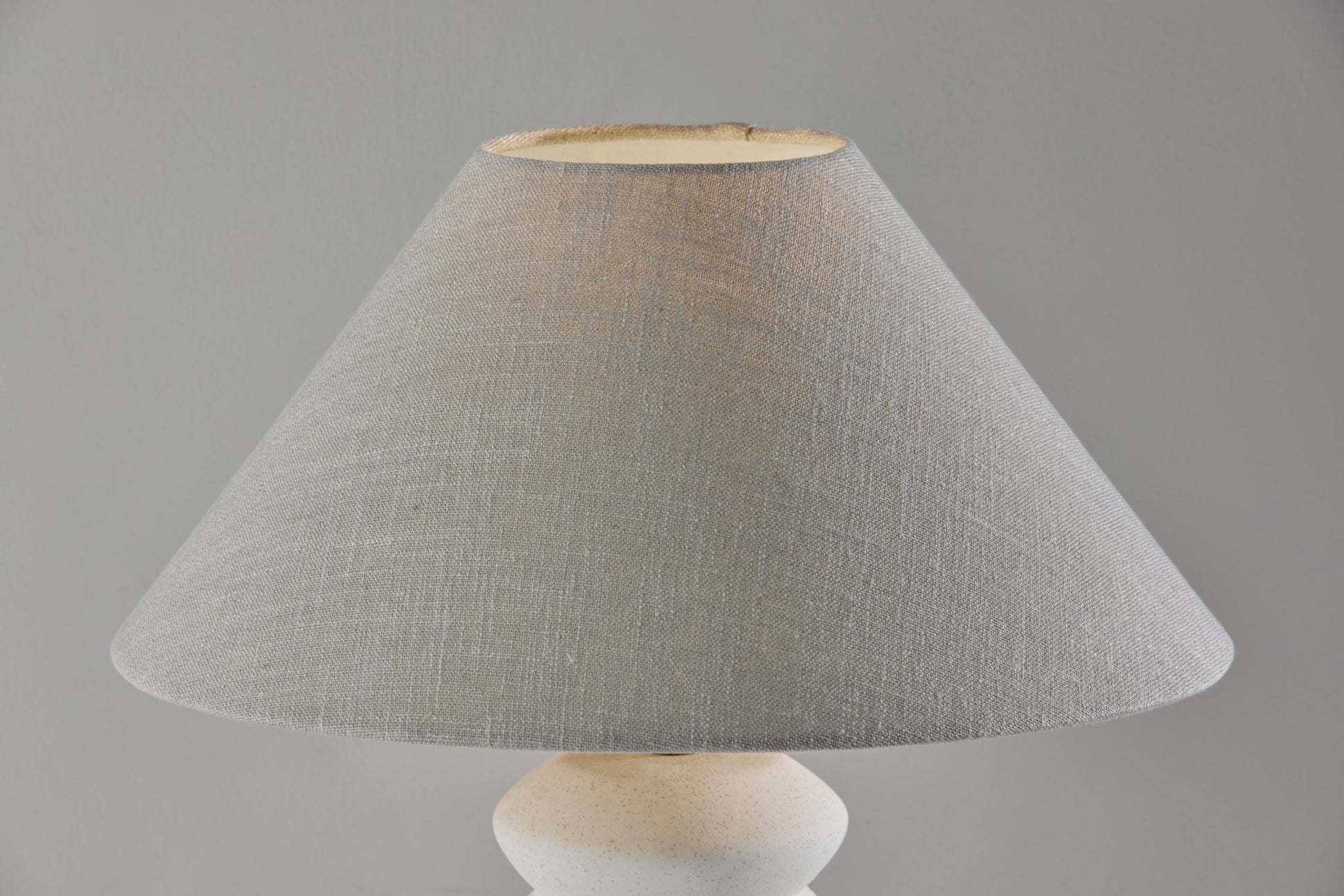 Marcey Table Lamp 25" Off-White Ceramic Taupe-Lighting-DECOROLALA
