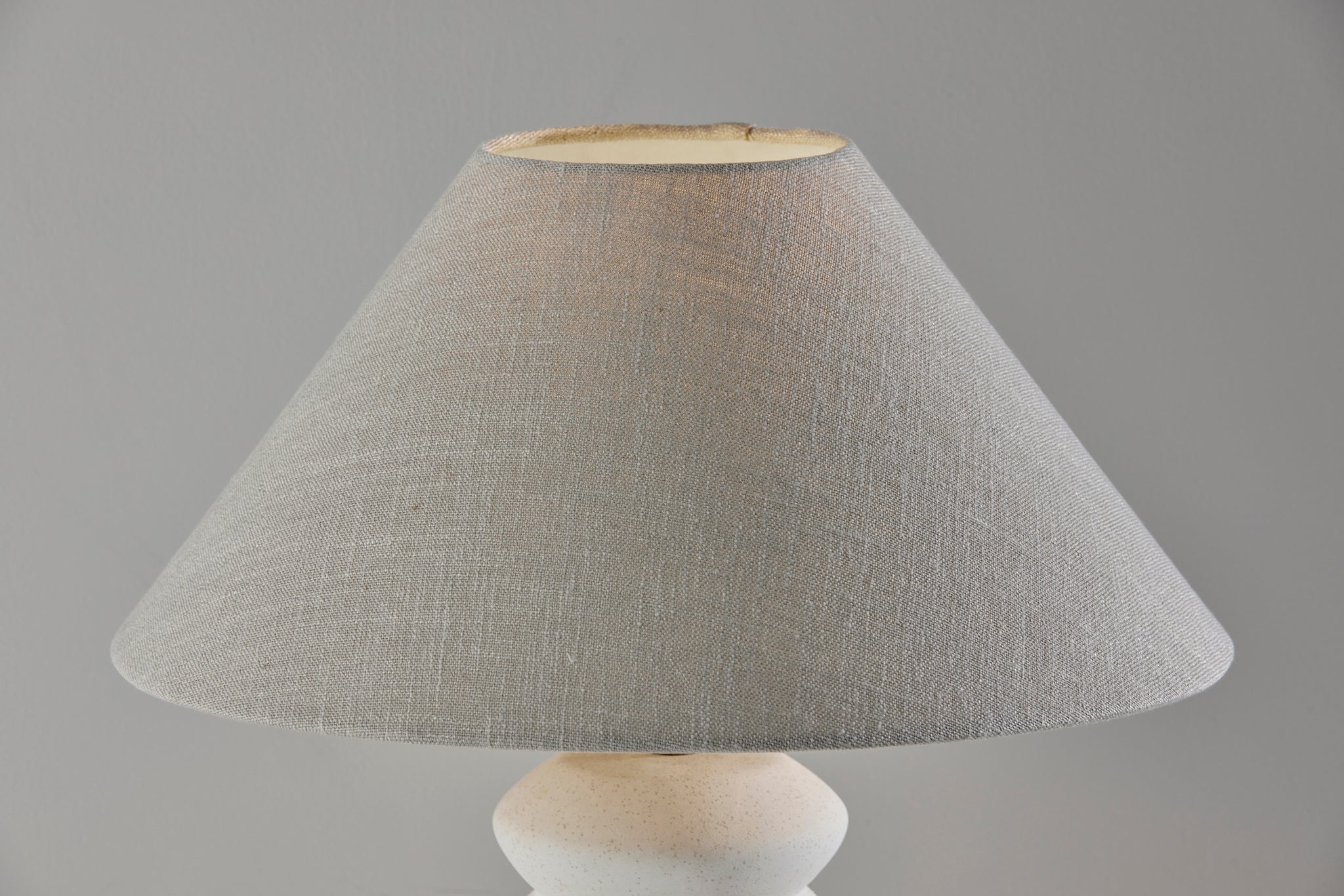 Marcey Table Lamp 25" Off-White Ceramic Taupe-Lighting-DECOROLALA