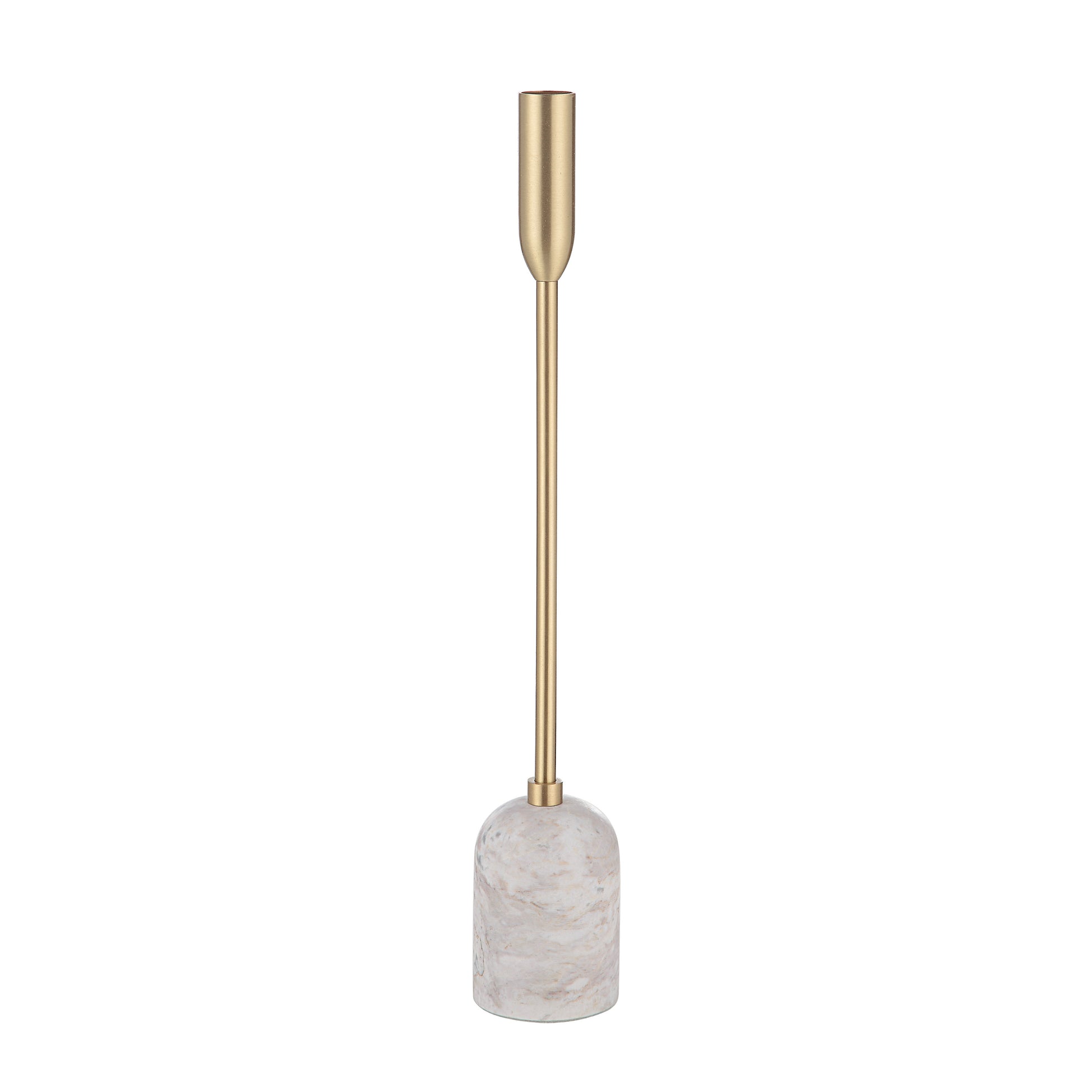 Marchesa Indoor Iron Set Of 3 Tapered Candle Holder, Satin Brass-Candle Holder-DECOROLALA