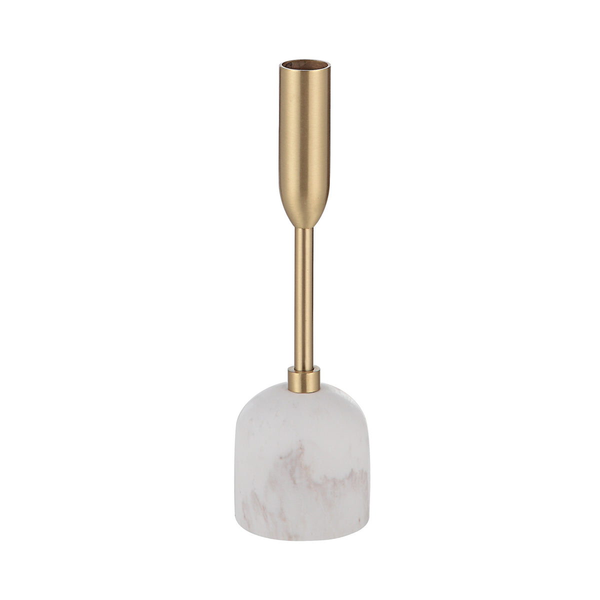 Marchesa Indoor Iron Set Of 3 Tapered Candle Holder, Satin Brass-Candle Holders-DECOROLALA