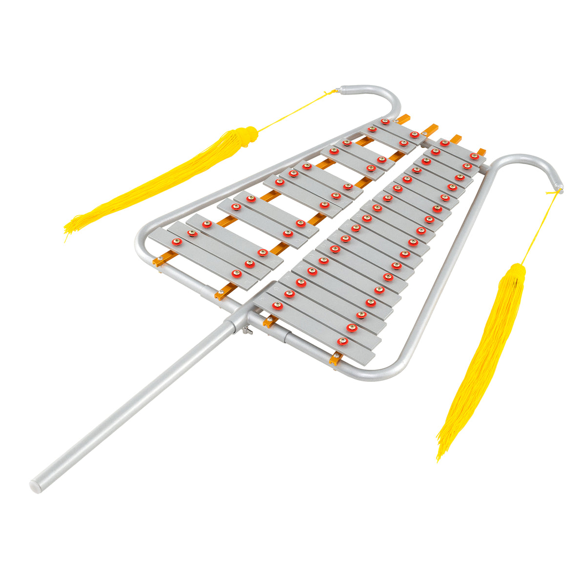 Lyre-glockenspiel de marche à 29 notes - Aluminium argenté réglable