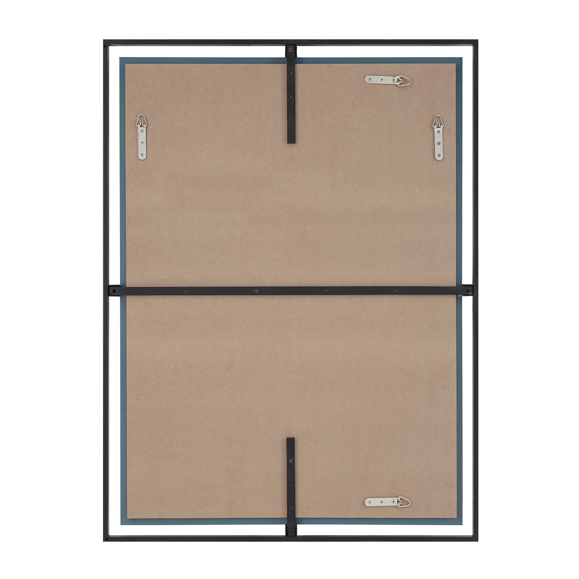 Marco 40" Tall Rectangle Wall Mirror, Black-Mirror-DECOROLALA