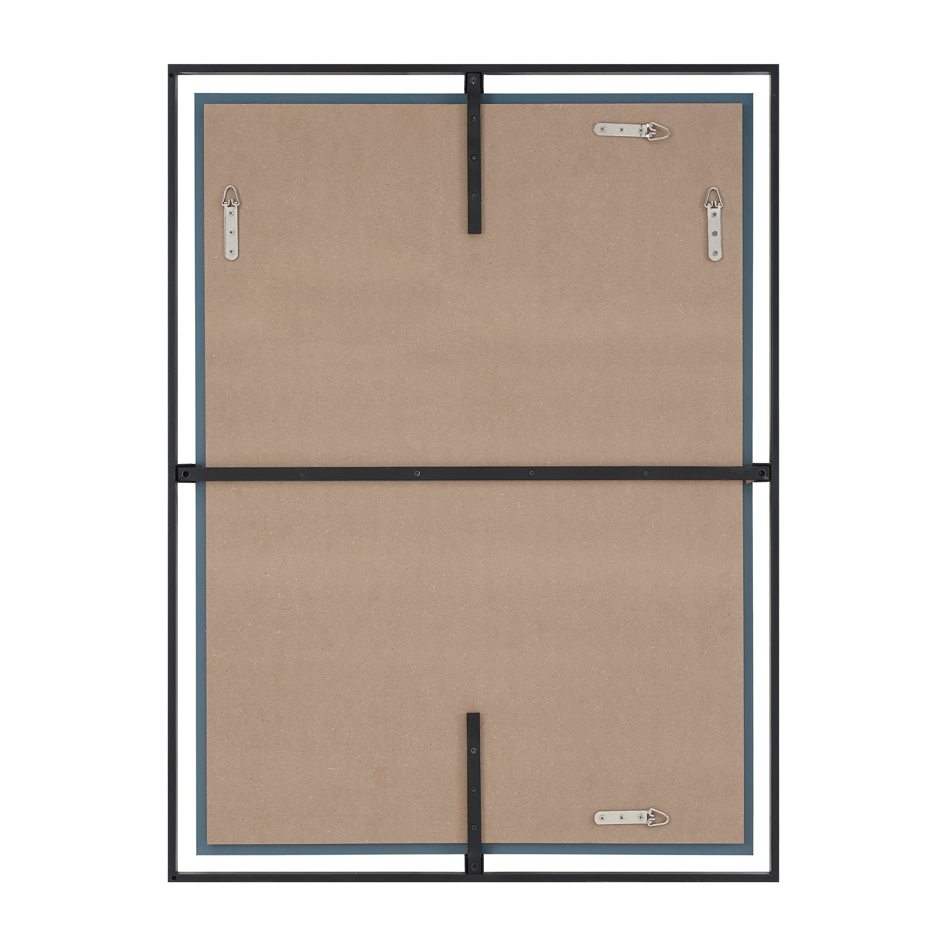 Marco 40" Tall Rectangle Wall Mirror, Black-Mirror-DECOROLALA