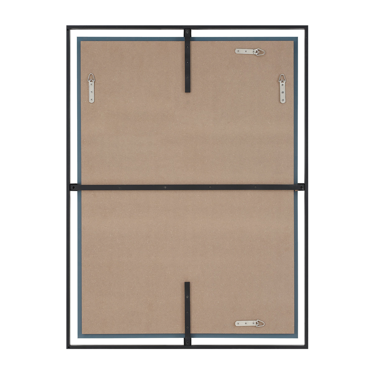 Marco 40" Tall Rectangle Wall Mirror, Black-Mirrors-DECOROLALA