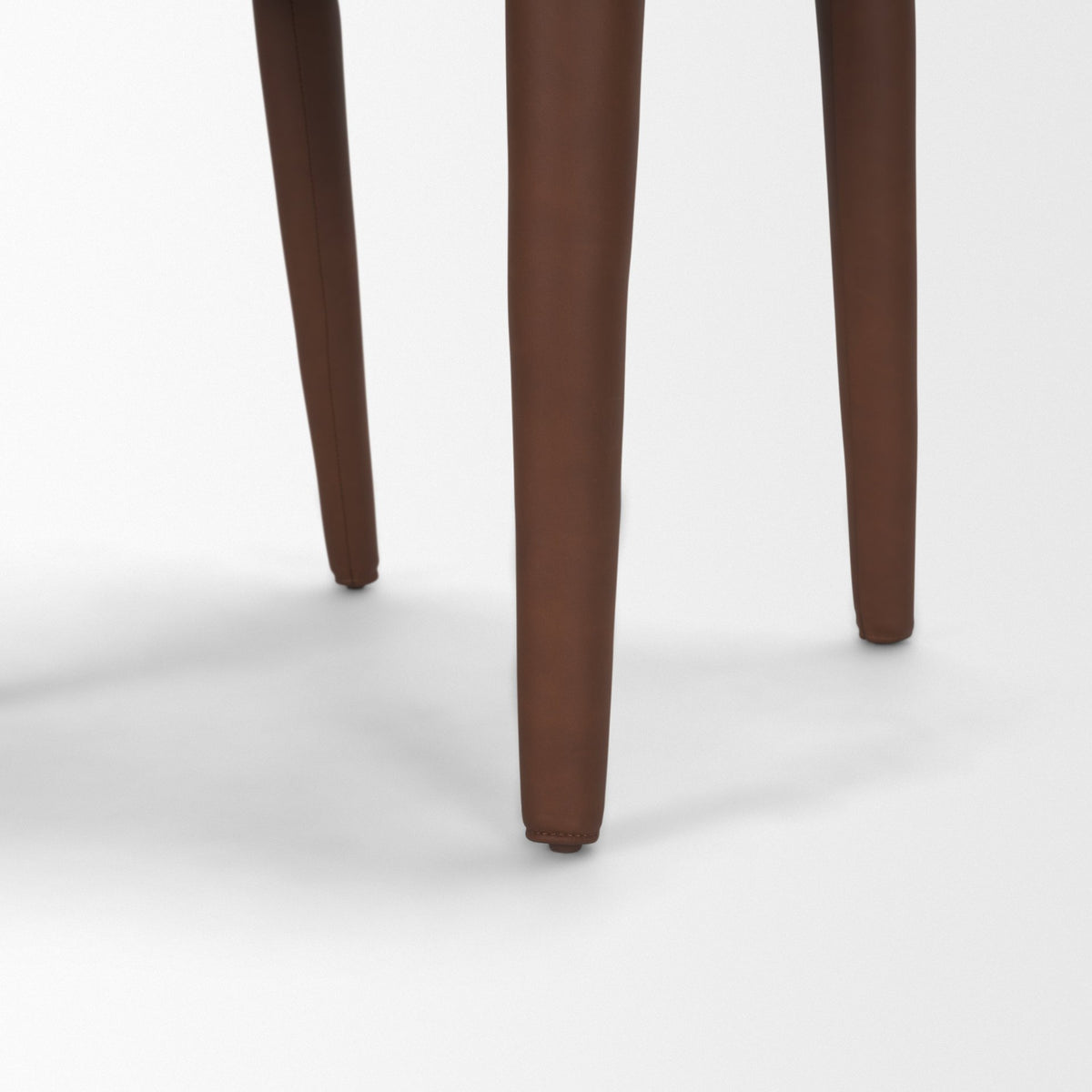 Marek Wingback Dining Arm Chair | Nutmeg Leather w/ Wood-Dining Chairs-DECOROLALA