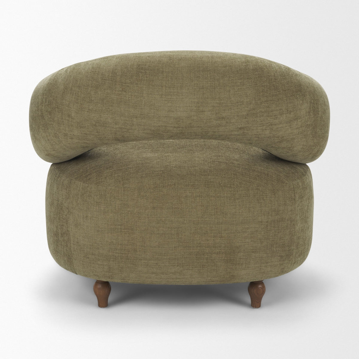 Margaux Sienna Fabric Open Back Barrel Accent Chair-Accent Chairs-DECOROLALA