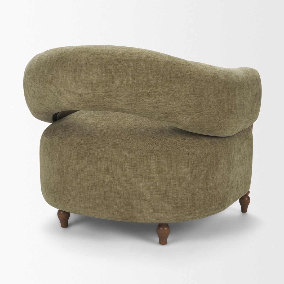 Margaux Sienna Fabric Open Back Barrel Accent Chair-Accent Chairs-DECOROLALA